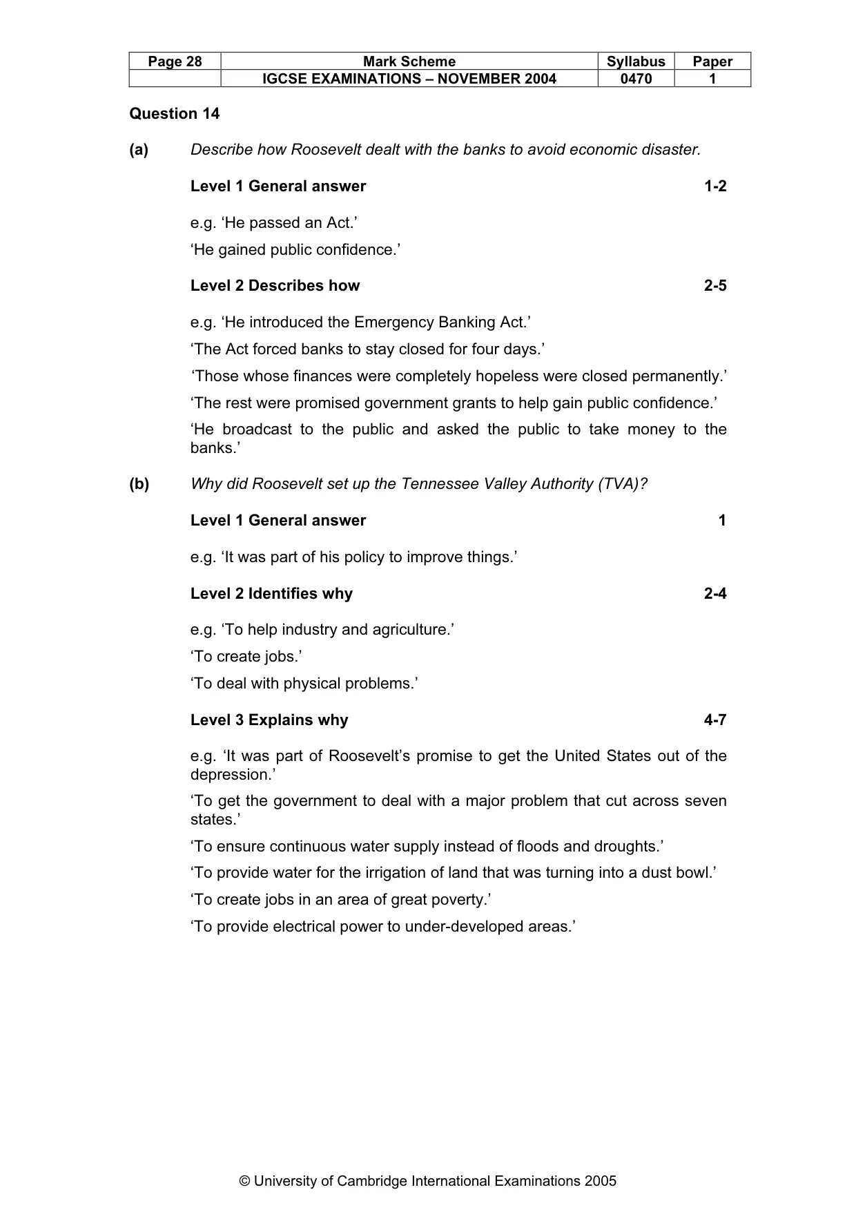 Mark scheme, page 31 of 54