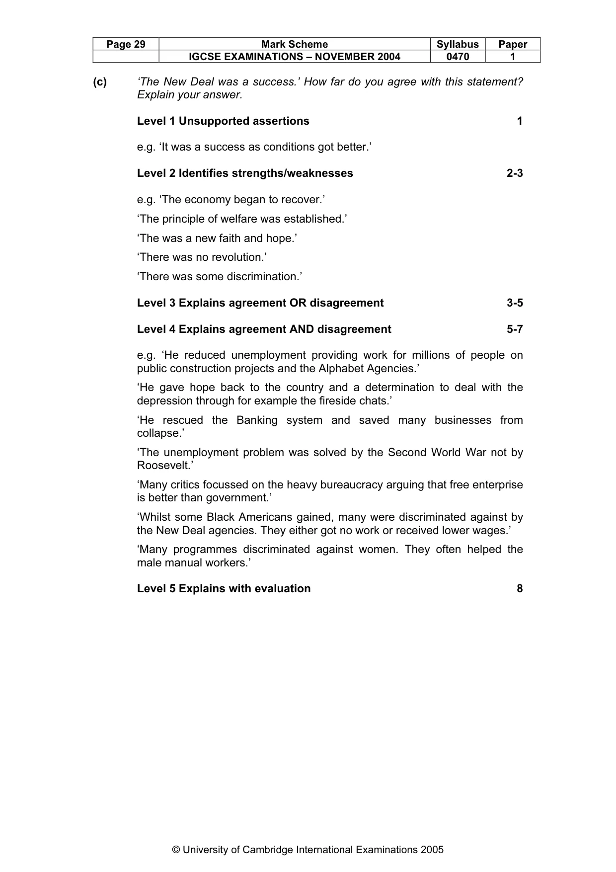 Mark scheme, page 32 of 54