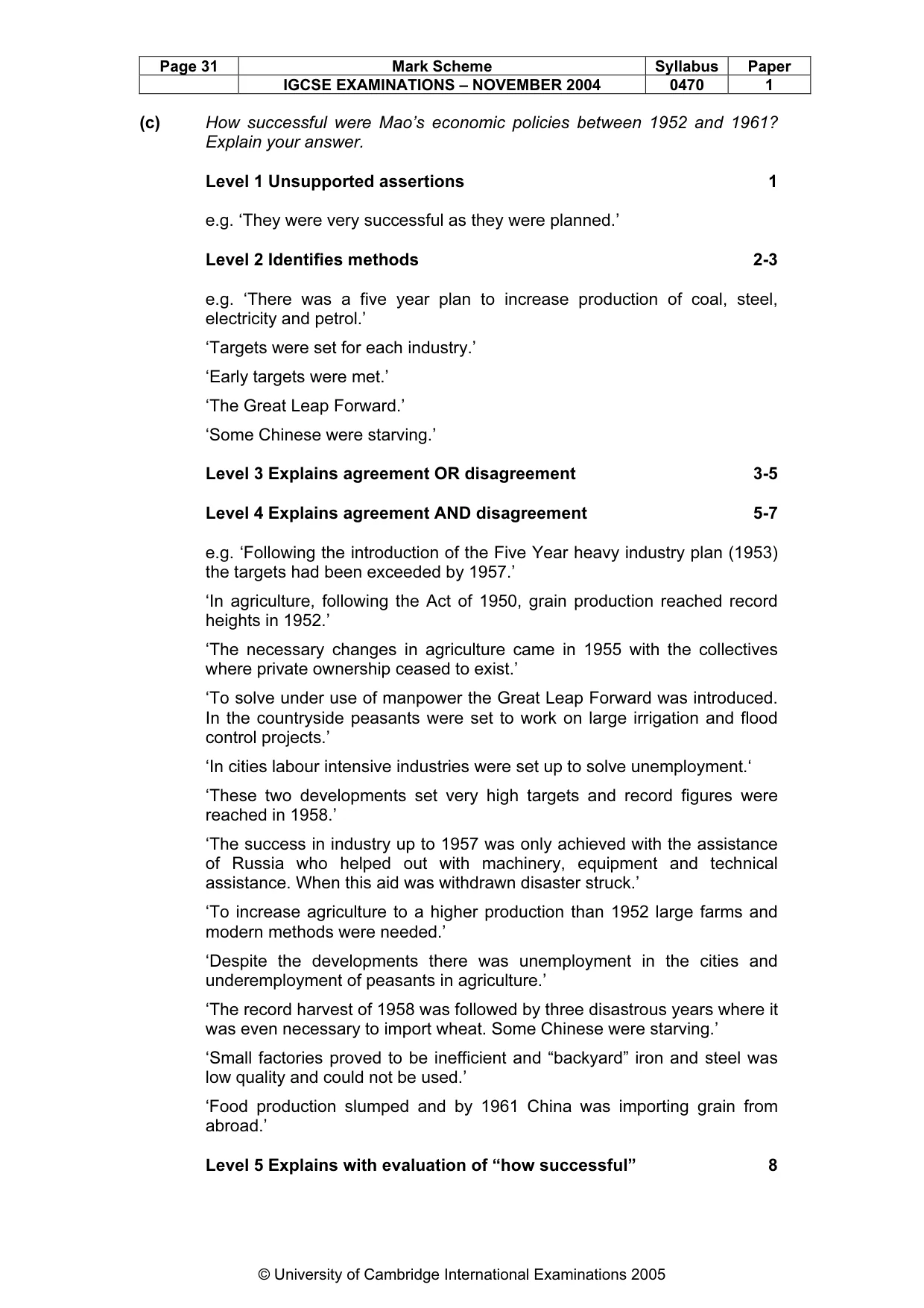 Mark scheme, page 34 of 54