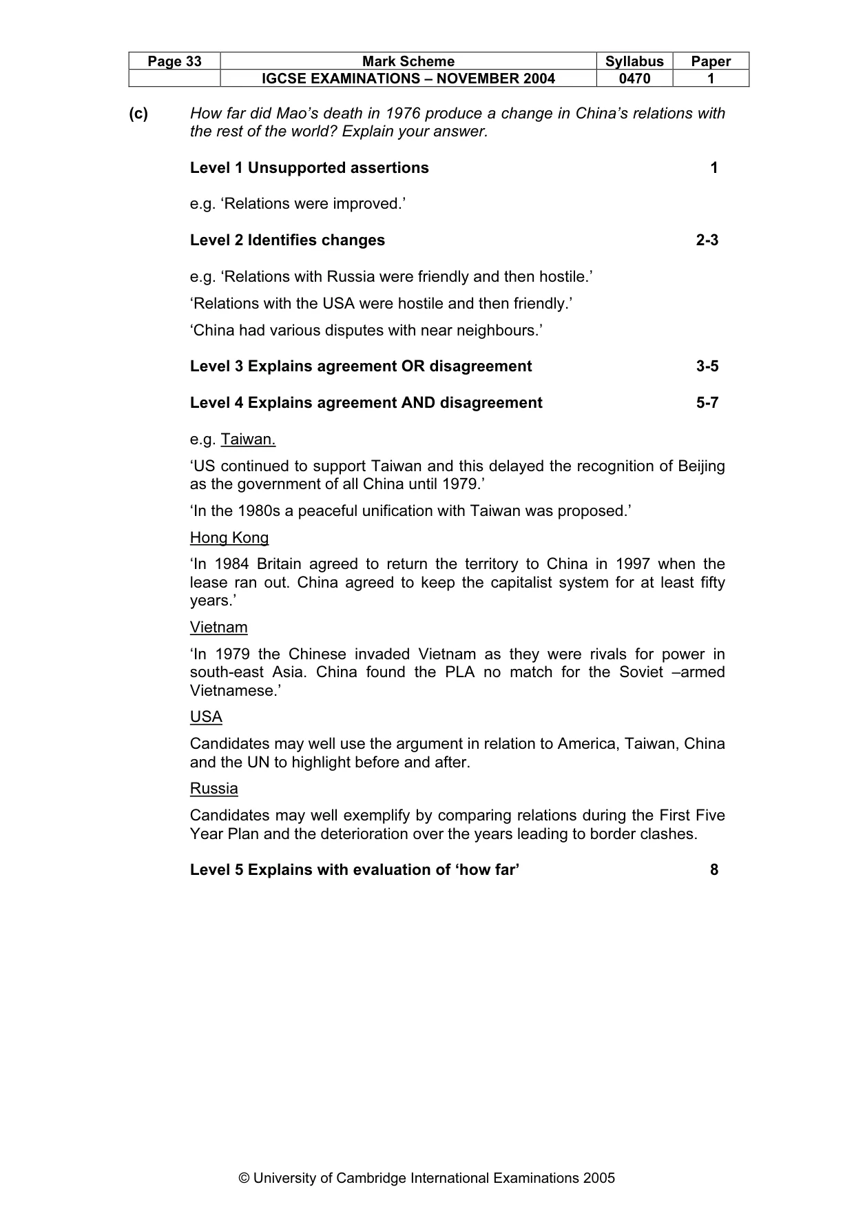 Mark scheme, page 36 of 54