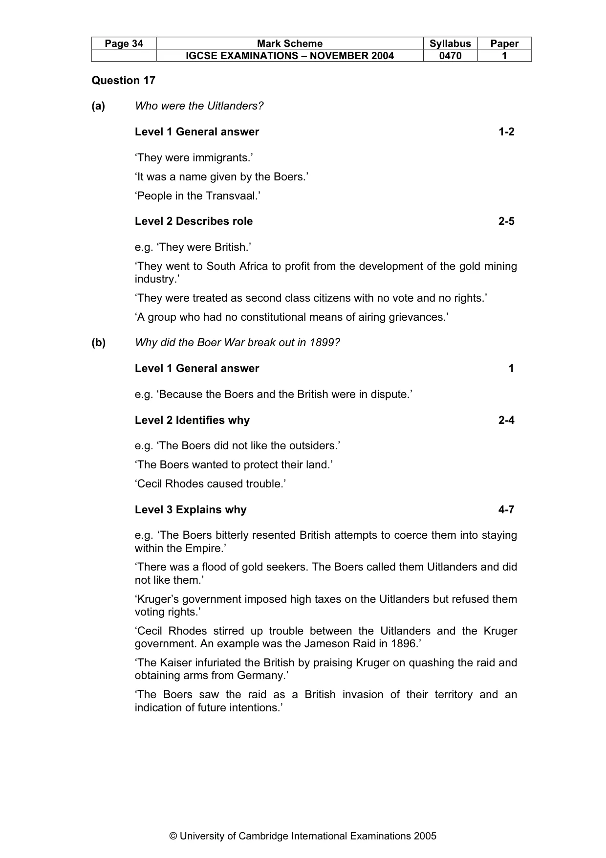 Mark scheme, page 37 of 54