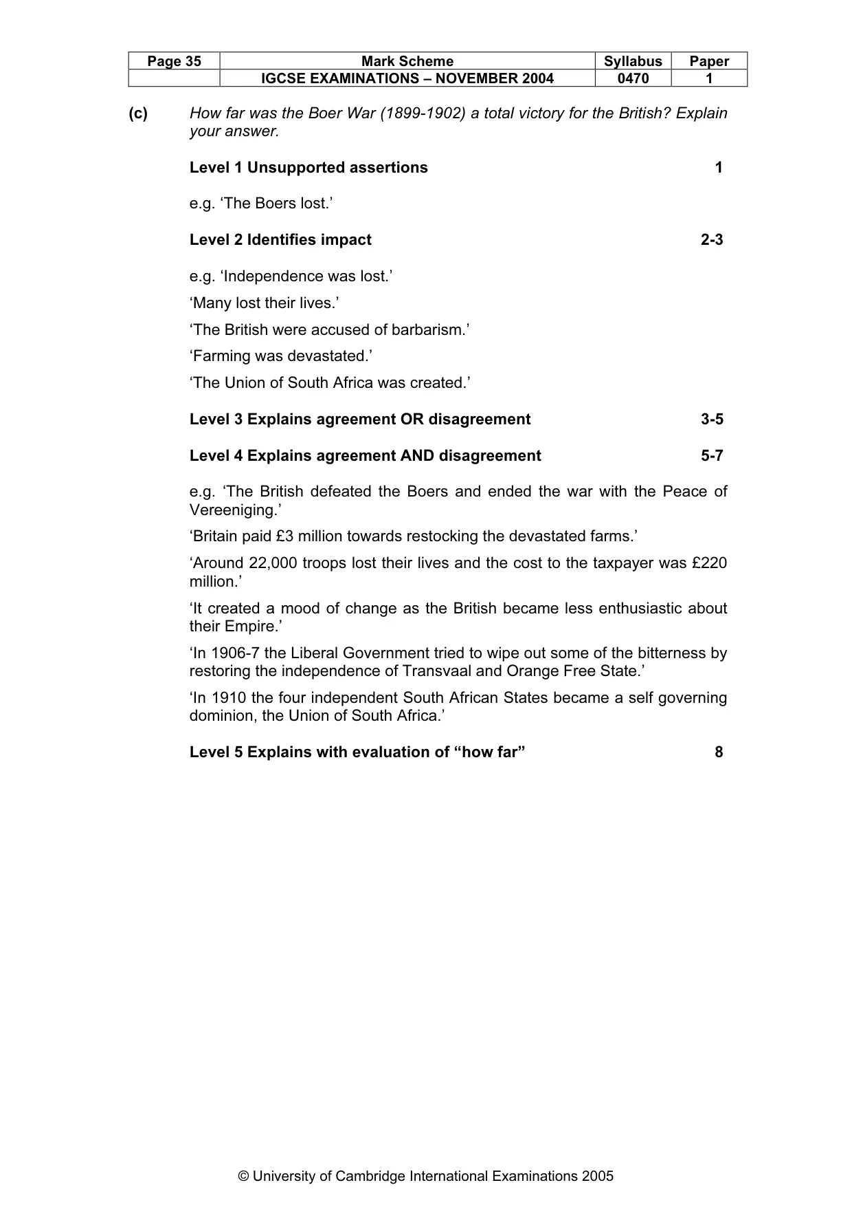 Mark scheme, page 38 of 54