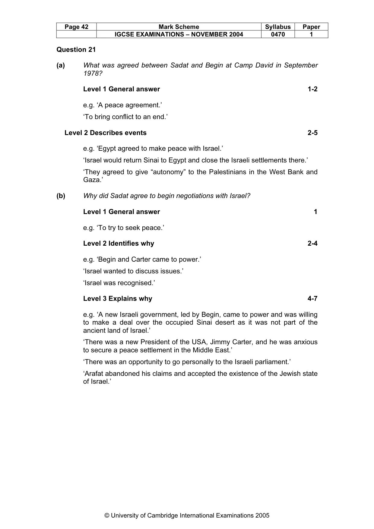 Mark scheme, page 45 of 54