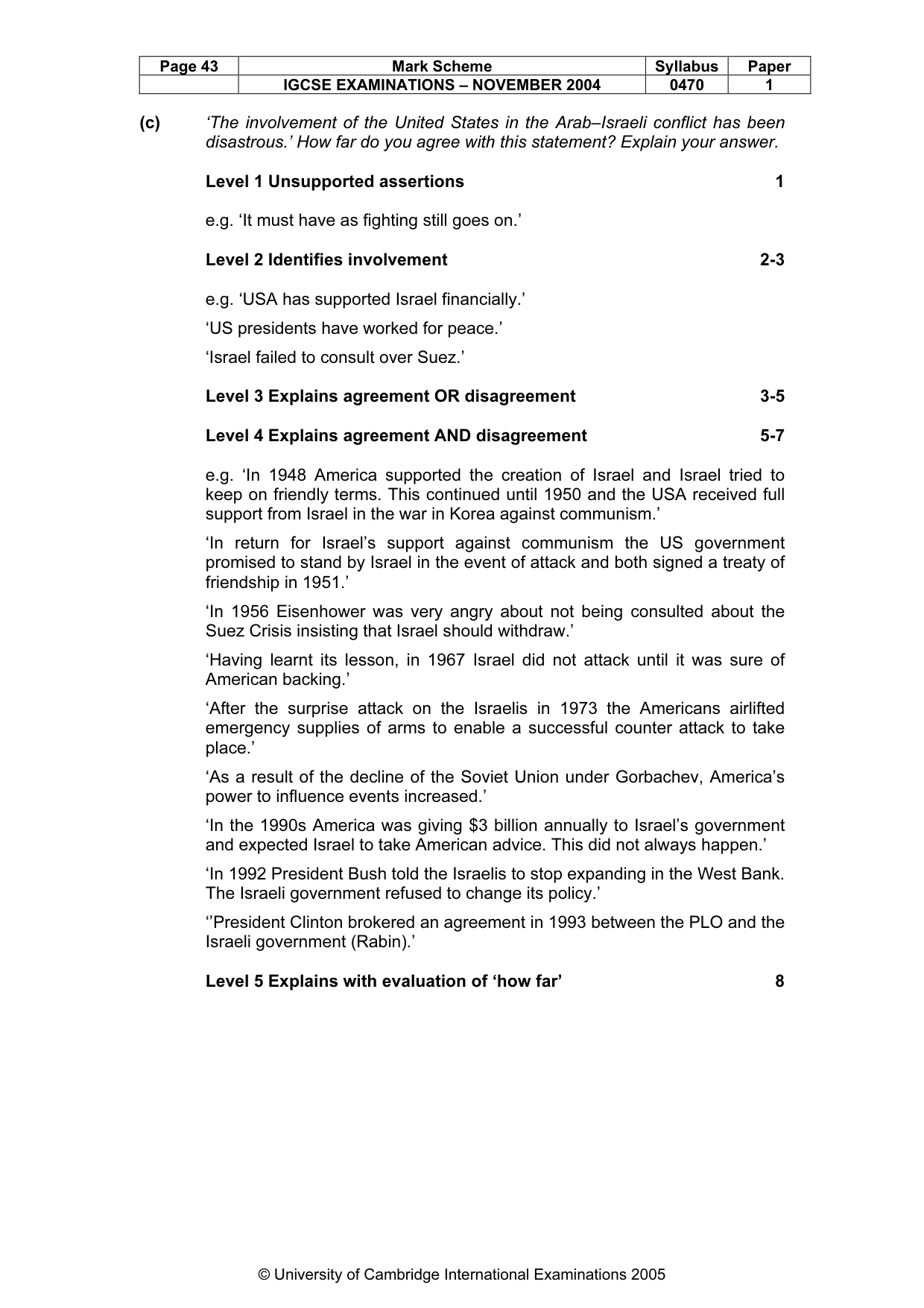 Mark scheme, page 46 of 54