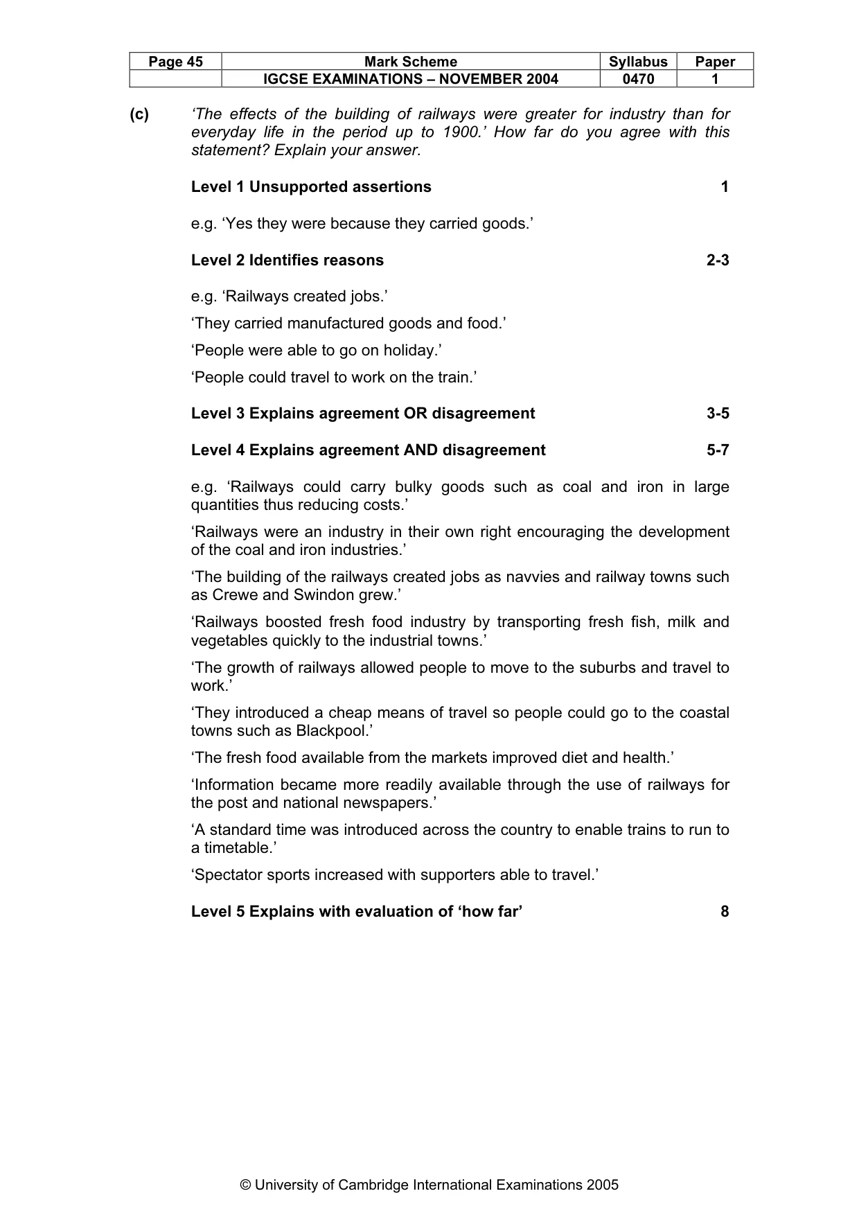Mark scheme, page 48 of 54