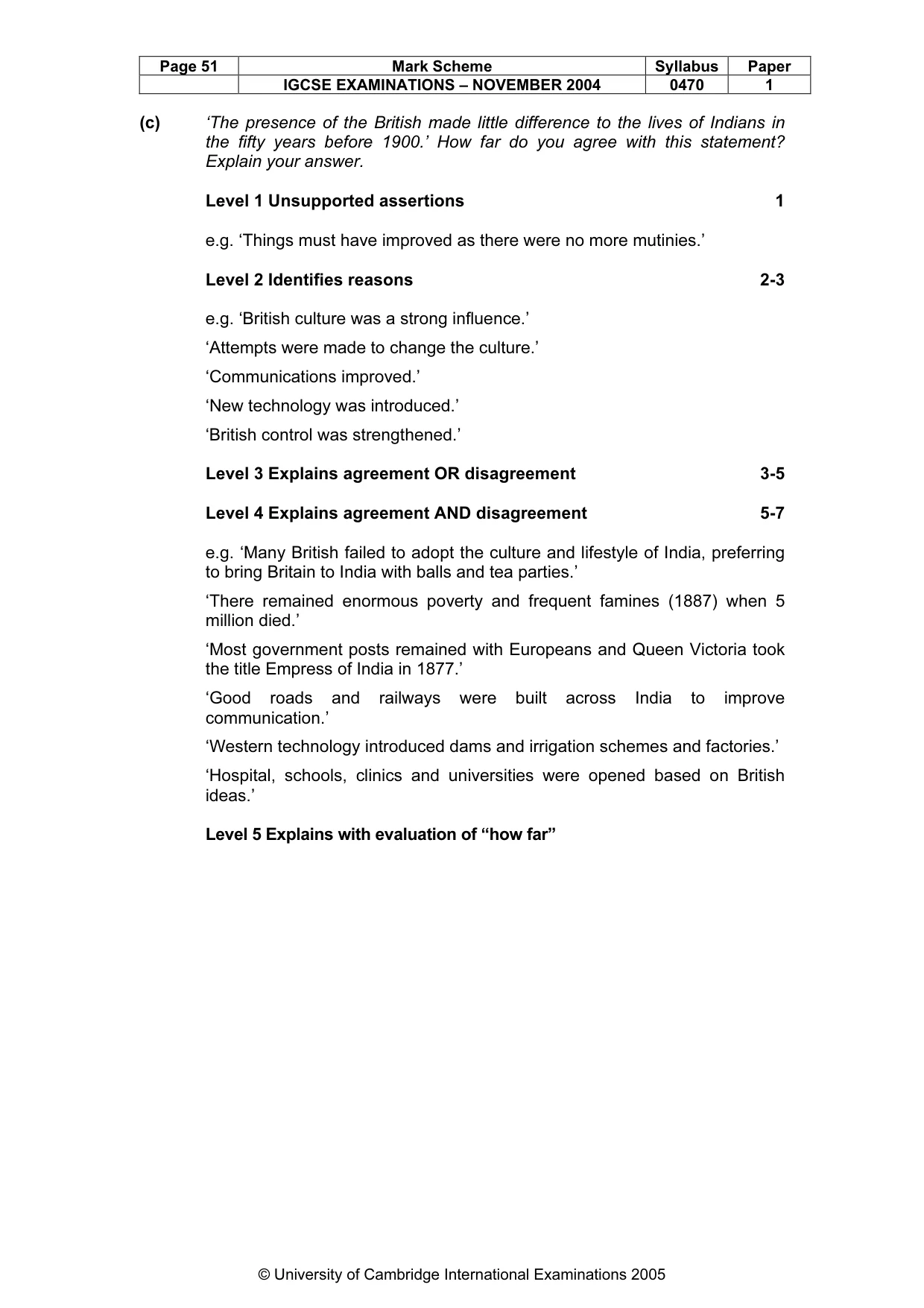 Mark scheme, page 54 of 54