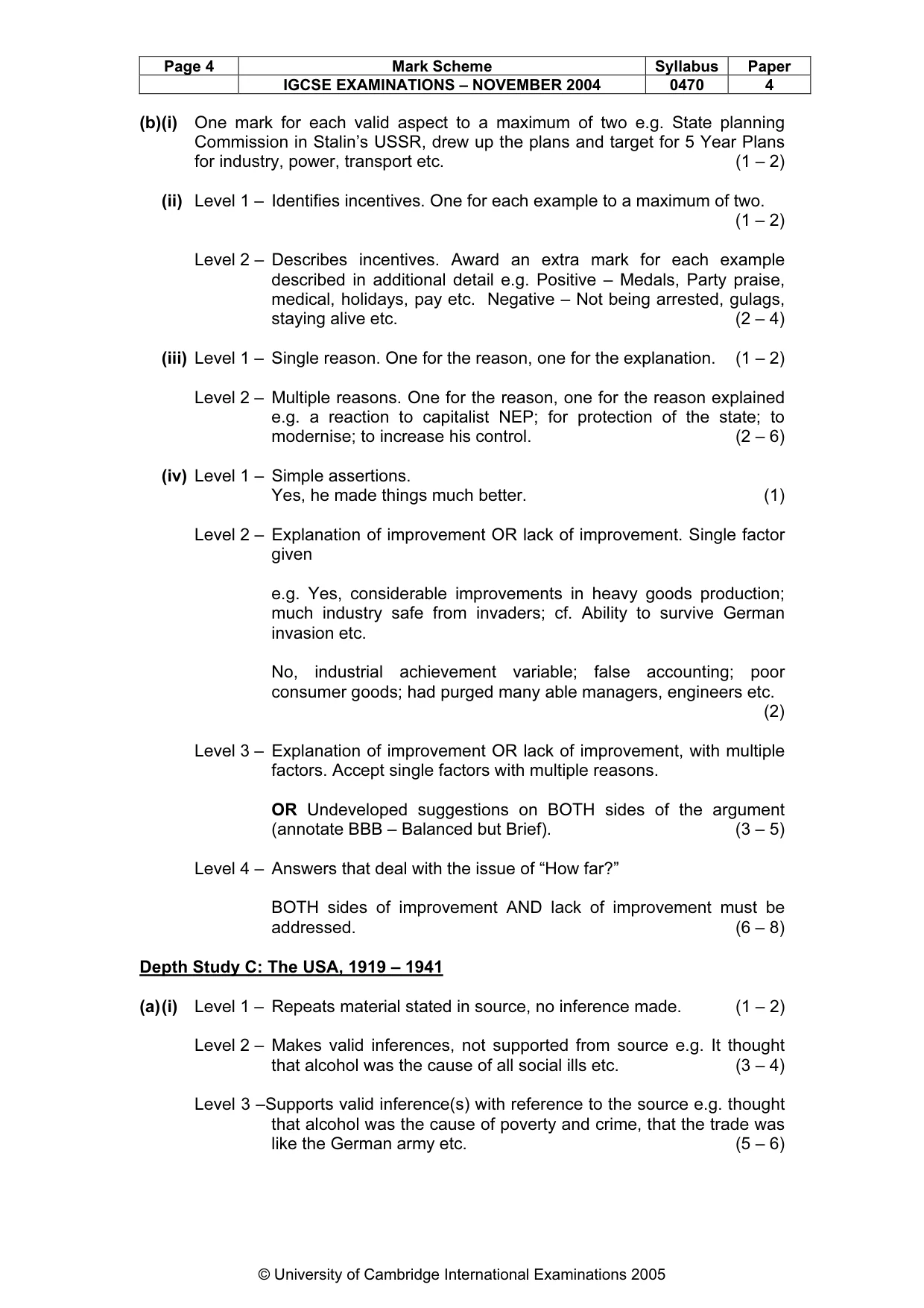 Mark scheme, page 7 of 16