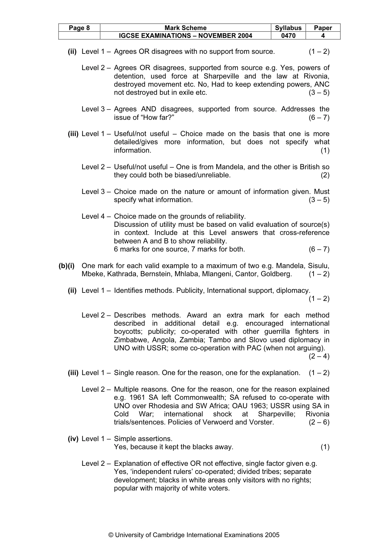 Mark scheme, page 11 of 16