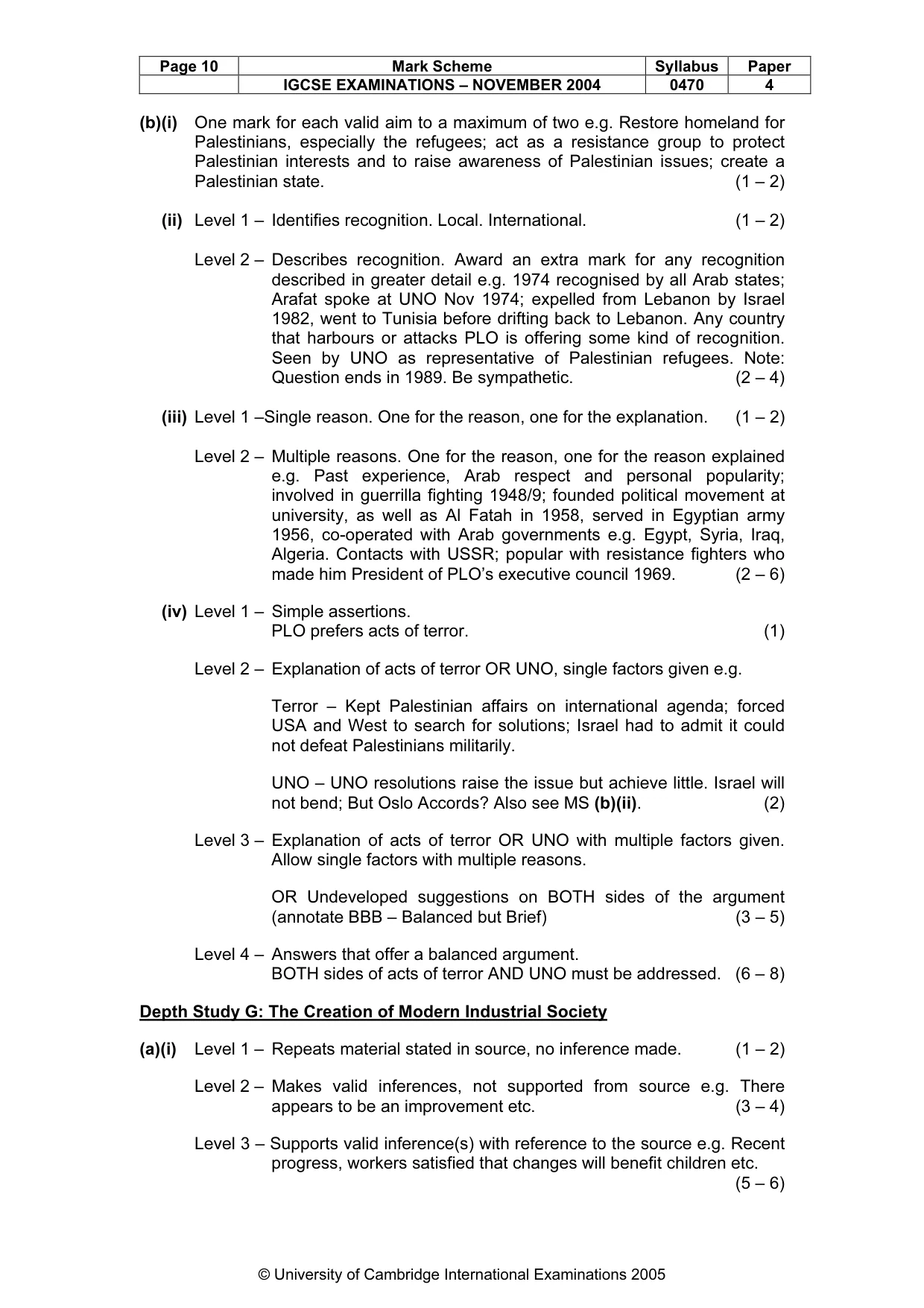 Mark scheme, page 13 of 16
