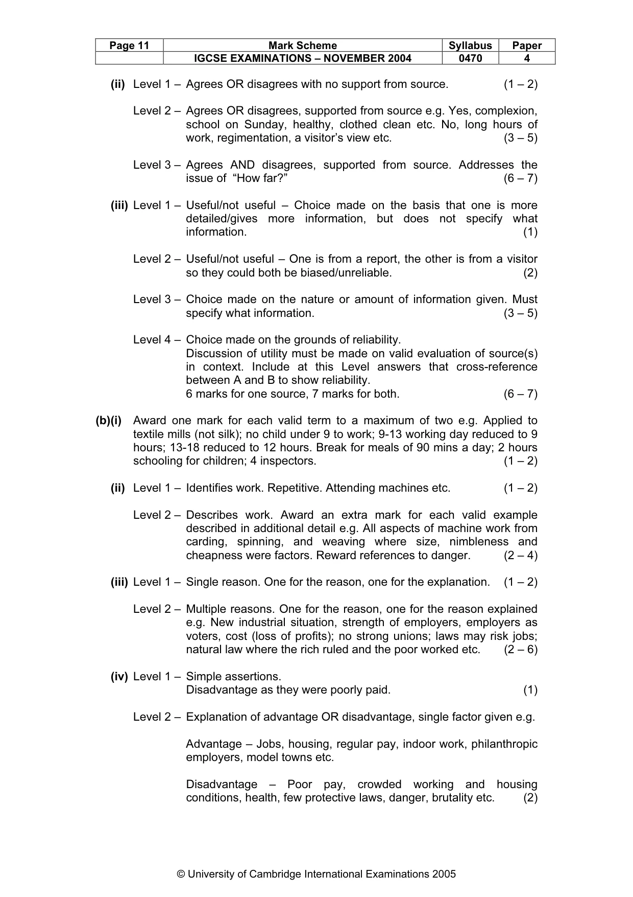 Mark scheme, page 14 of 16