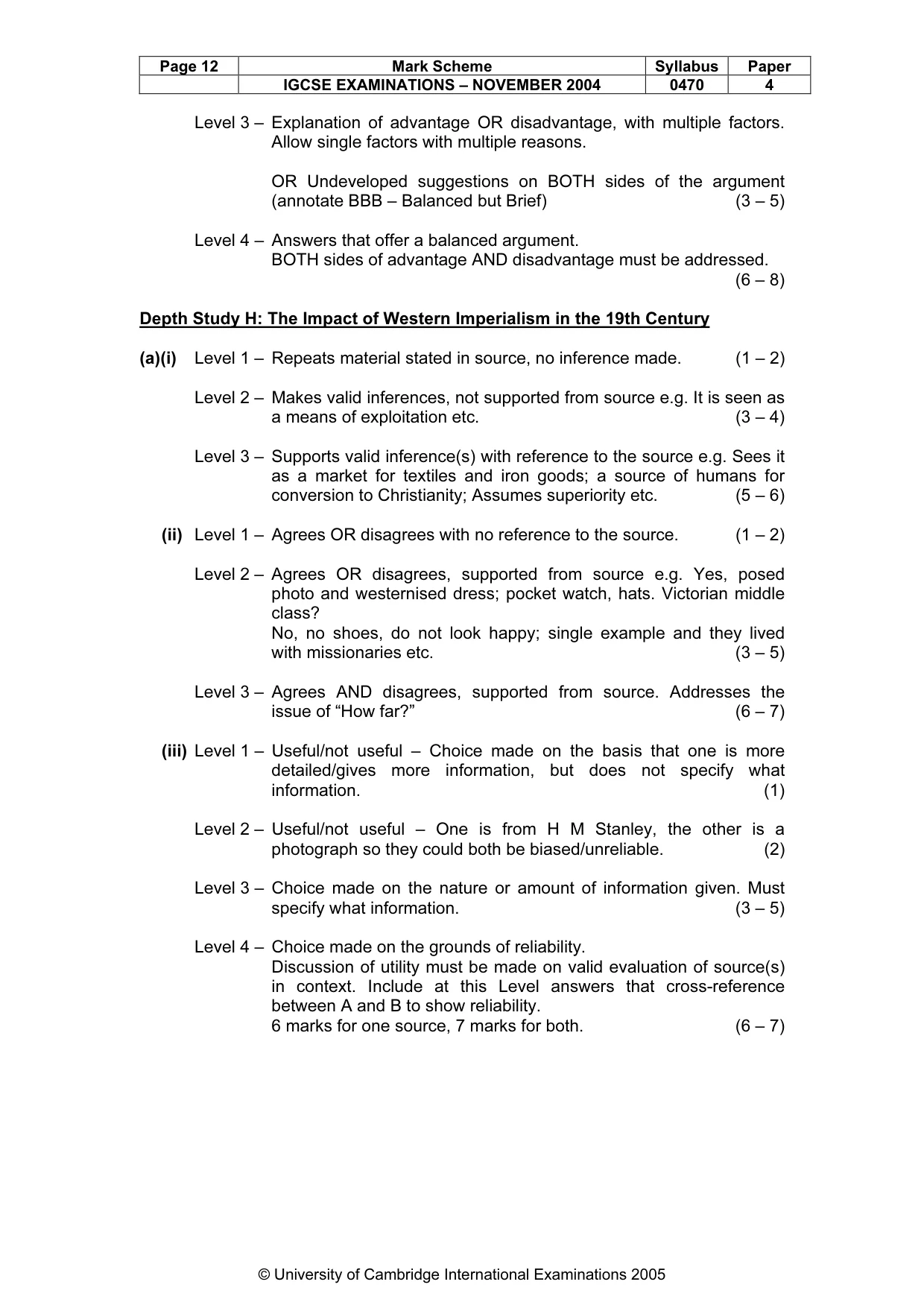 Mark scheme, page 15 of 16