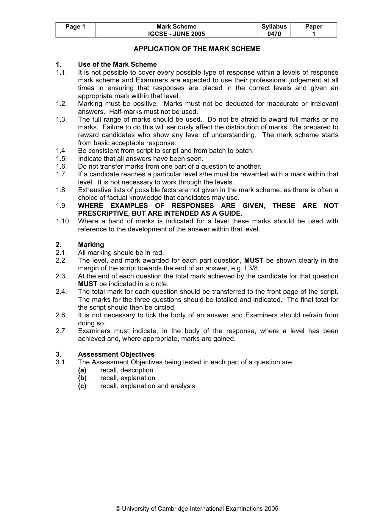 Mark scheme, page 4 of 47