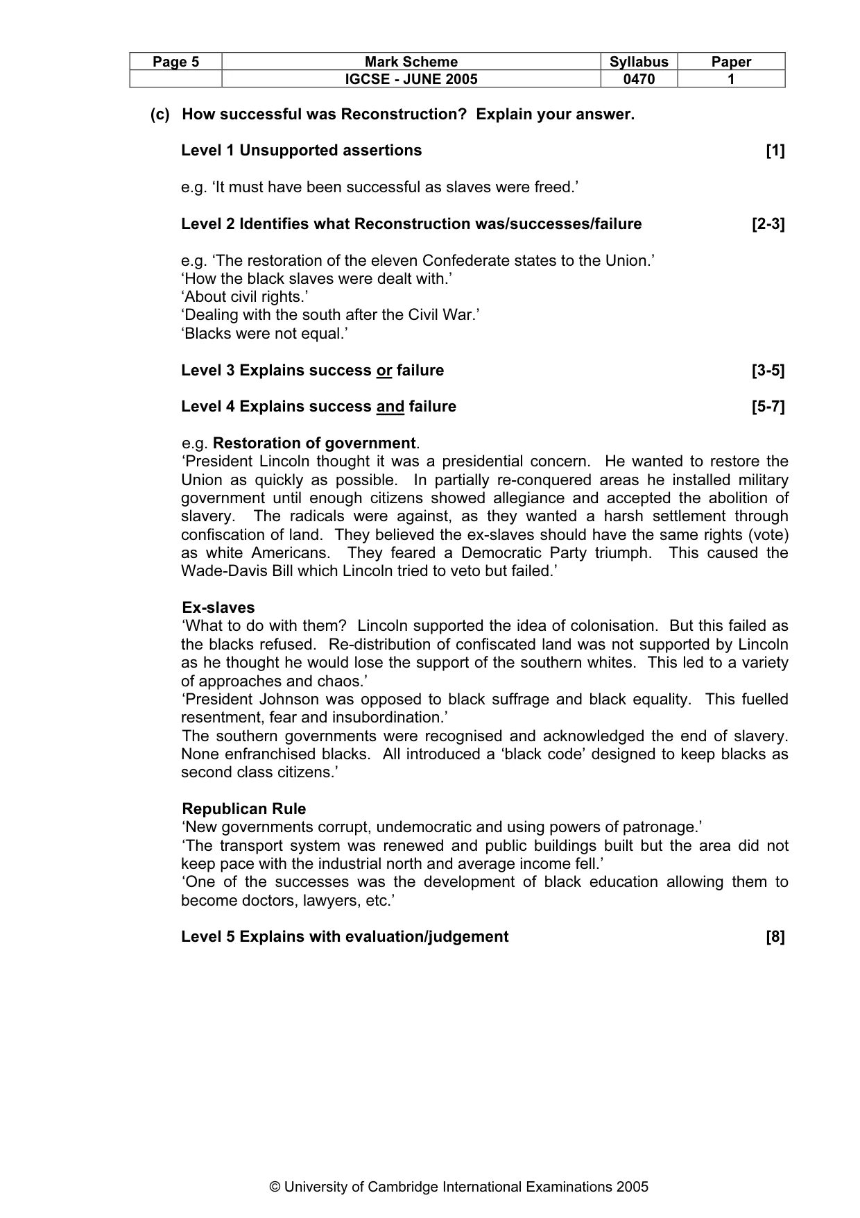 Mark scheme, page 8 of 47