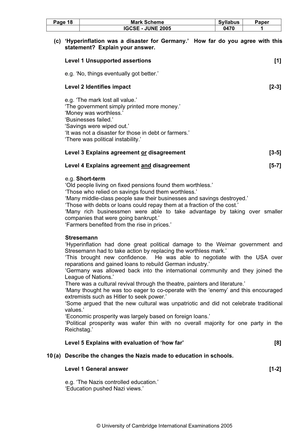 Mark scheme, page 21 of 47