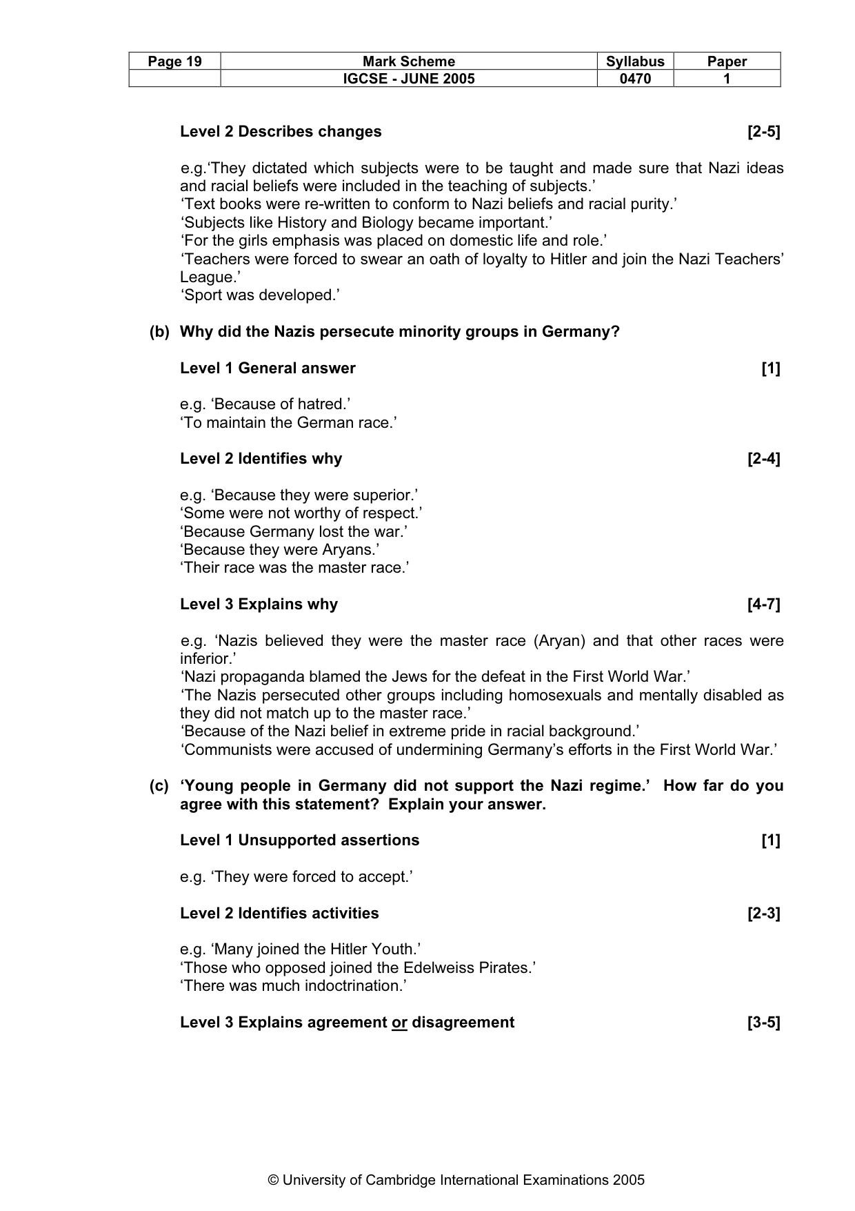 Mark scheme, page 22 of 47
