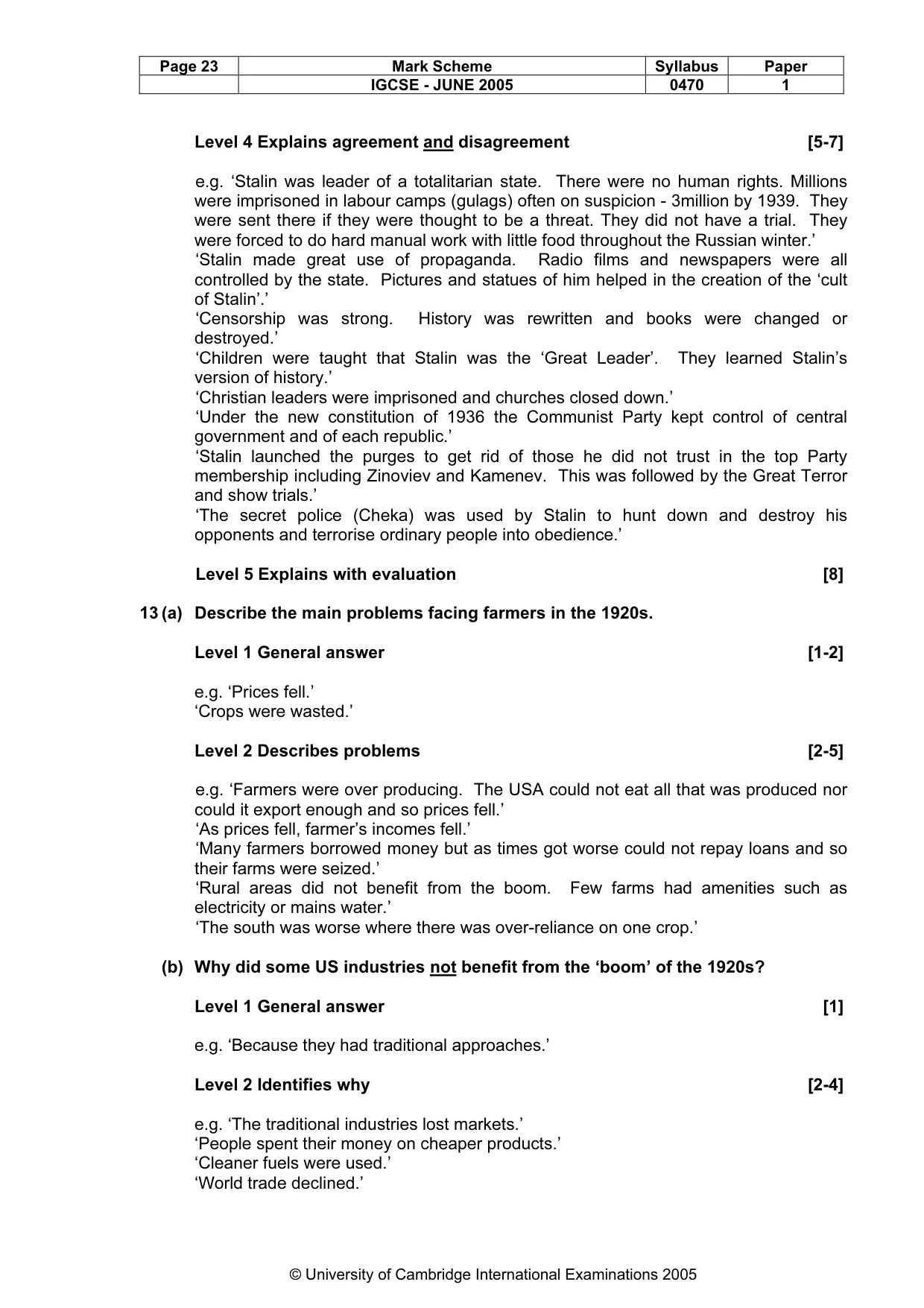 Mark scheme, page 26 of 47