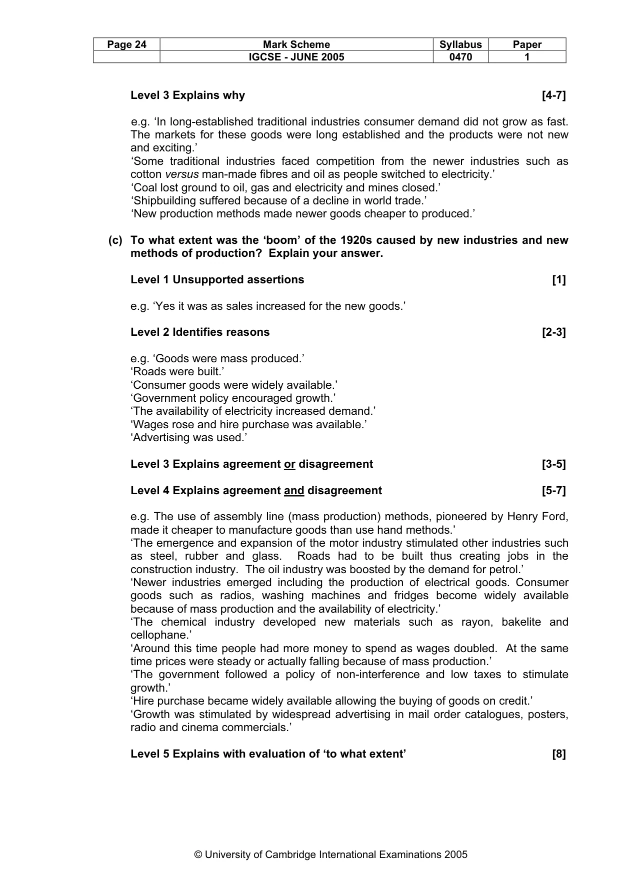 Mark scheme, page 27 of 47