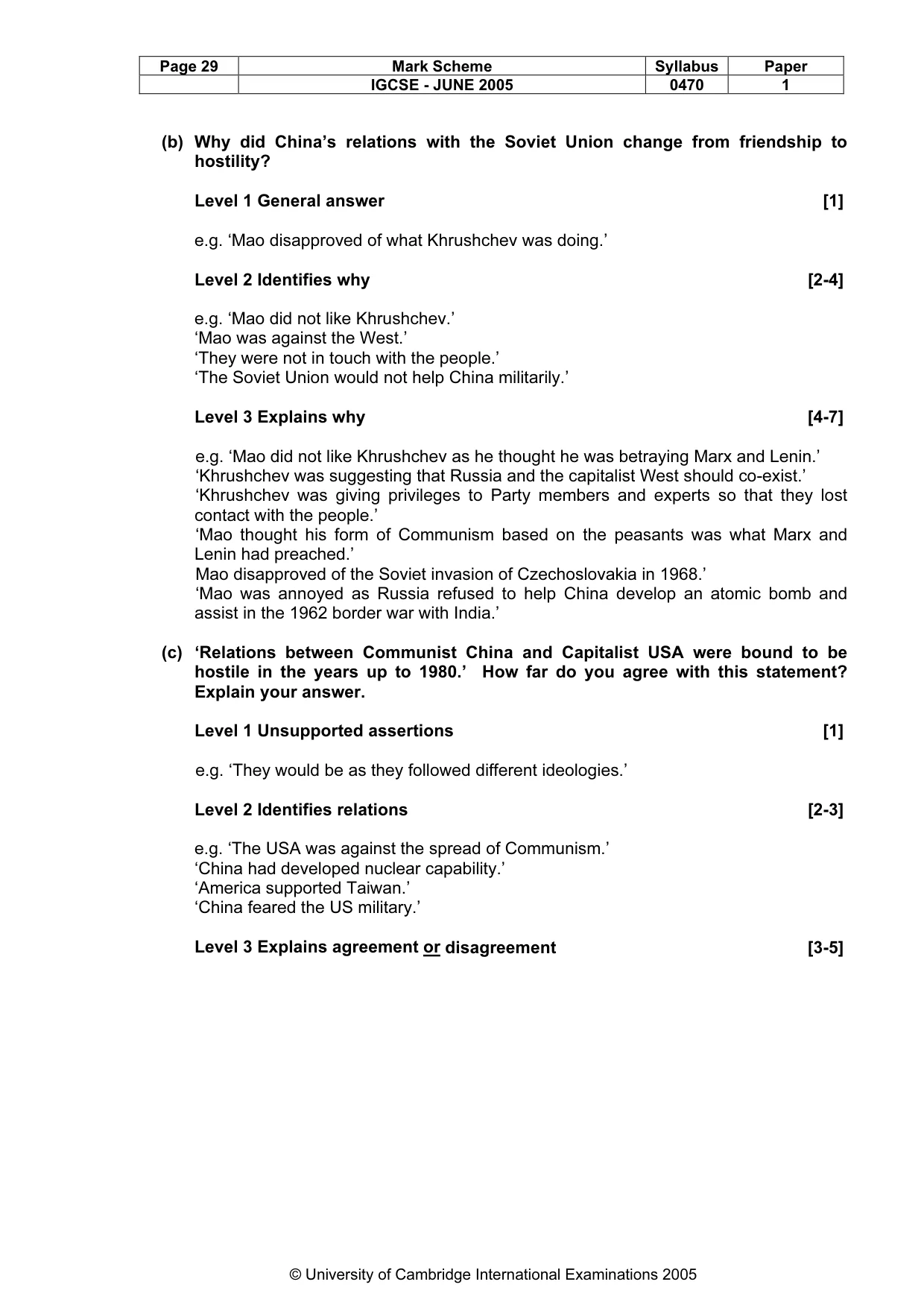 Mark scheme, page 32 of 47