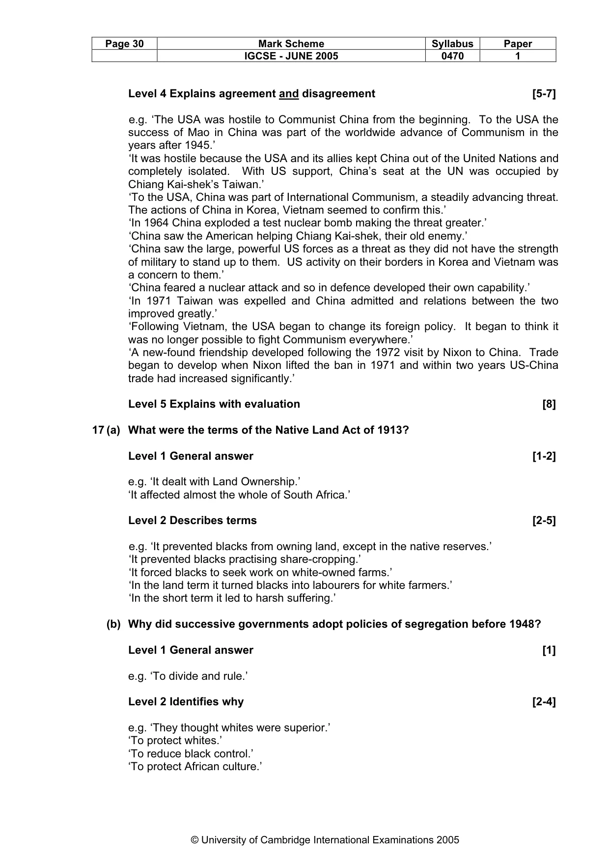 Mark scheme, page 33 of 47
