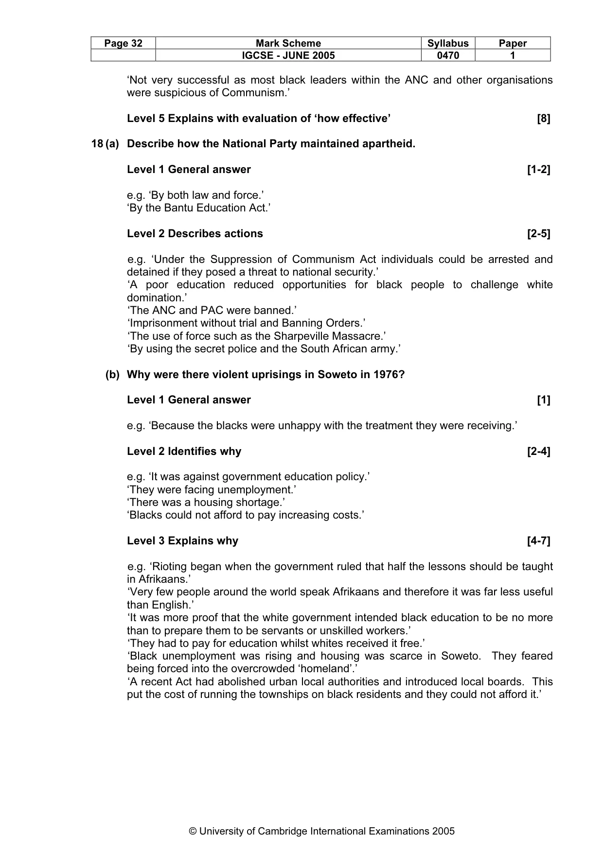 Mark scheme, page 35 of 47