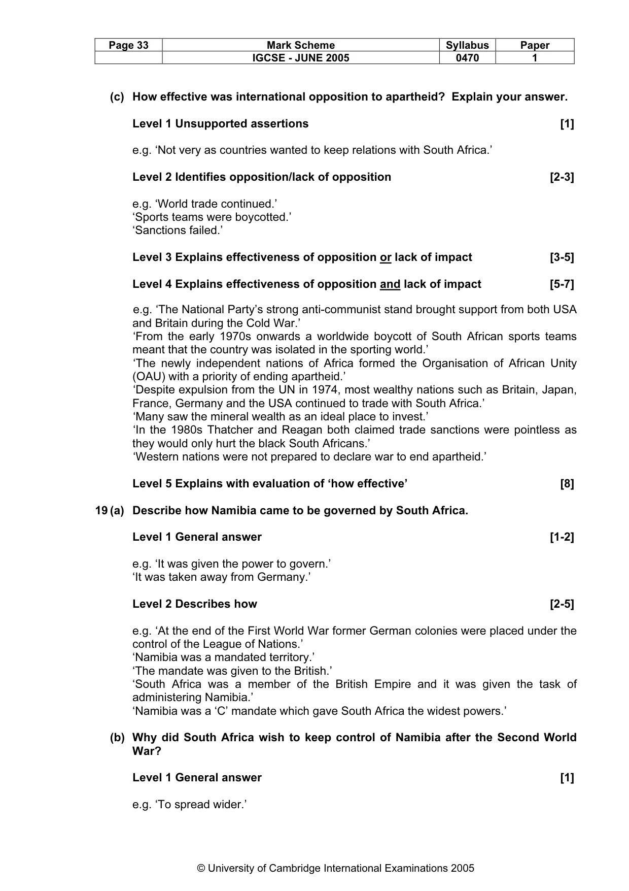 Mark scheme, page 36 of 47