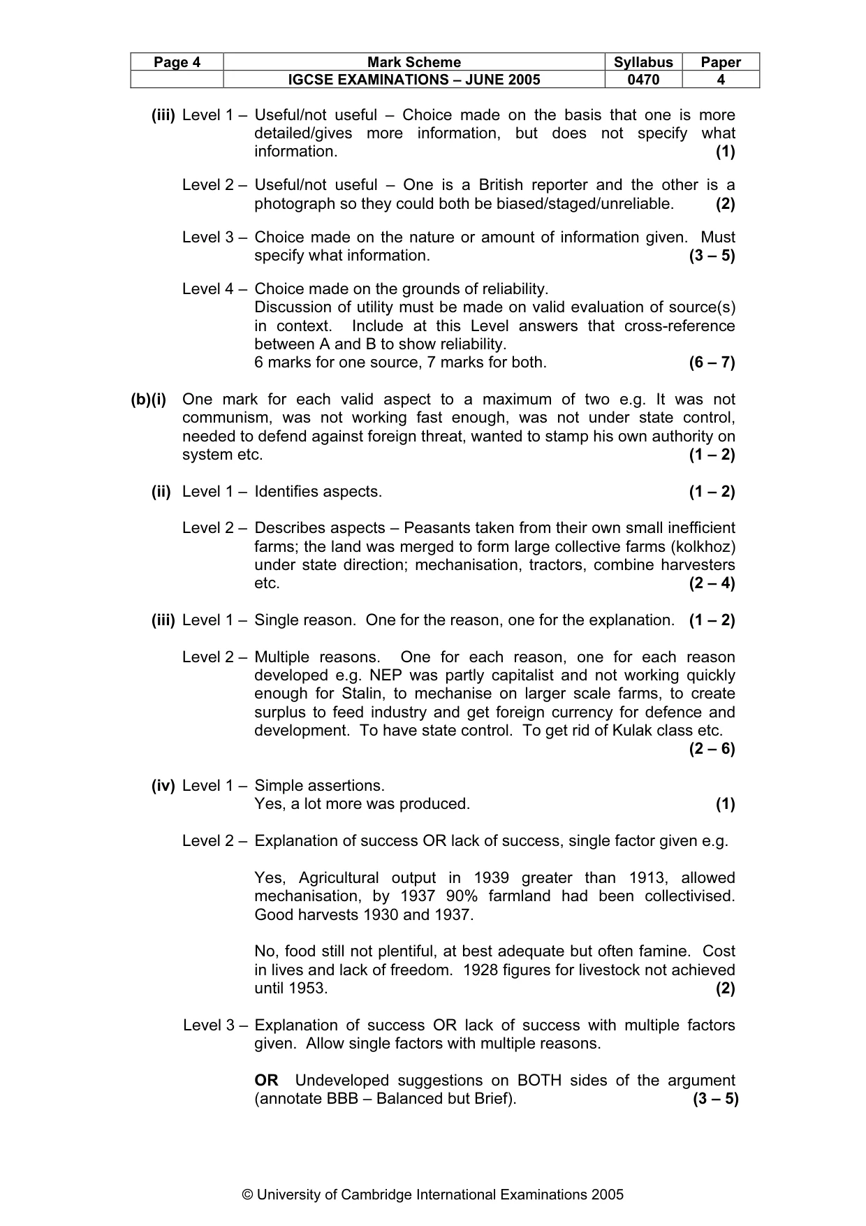 Mark scheme, page 7 of 16