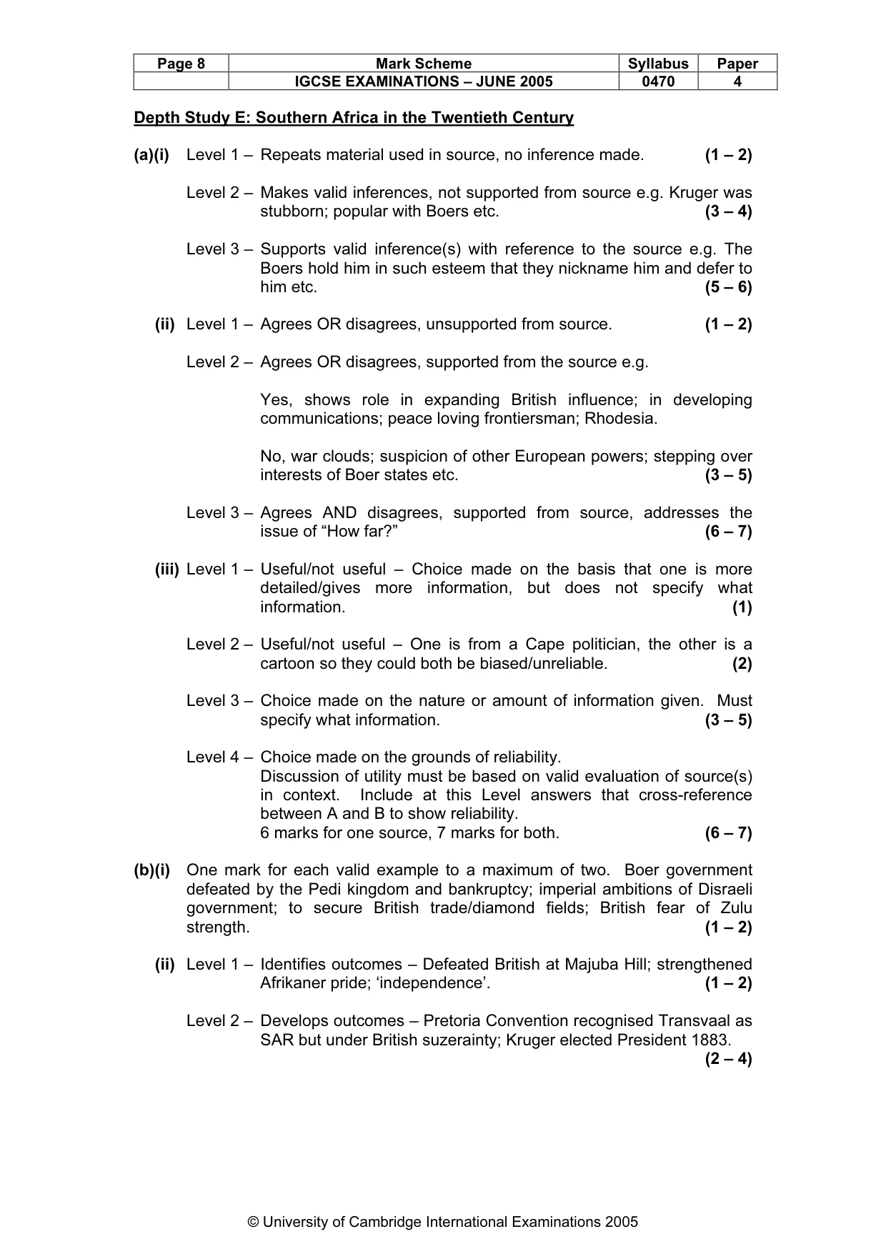Mark scheme, page 11 of 16