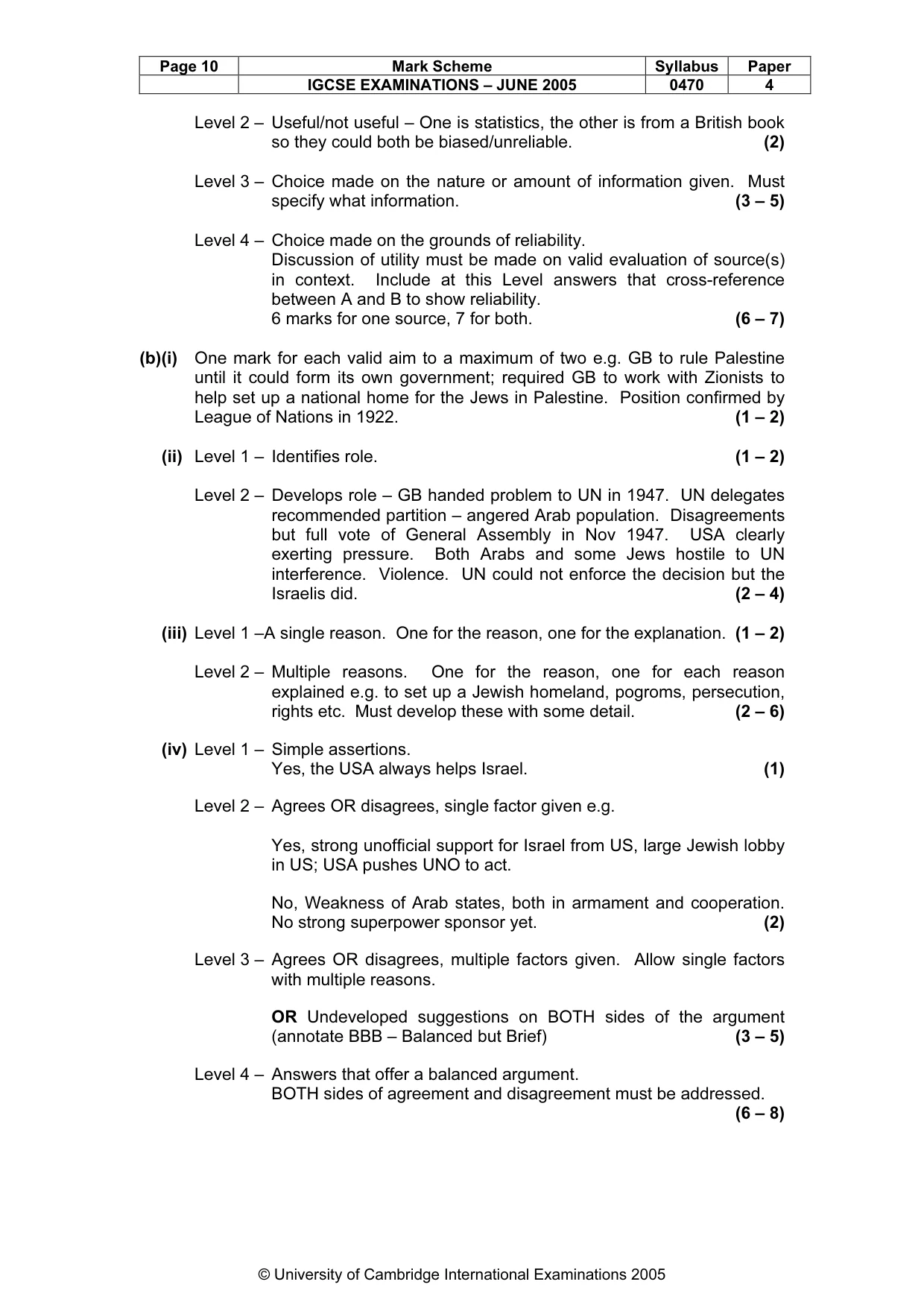 Mark scheme, page 13 of 16