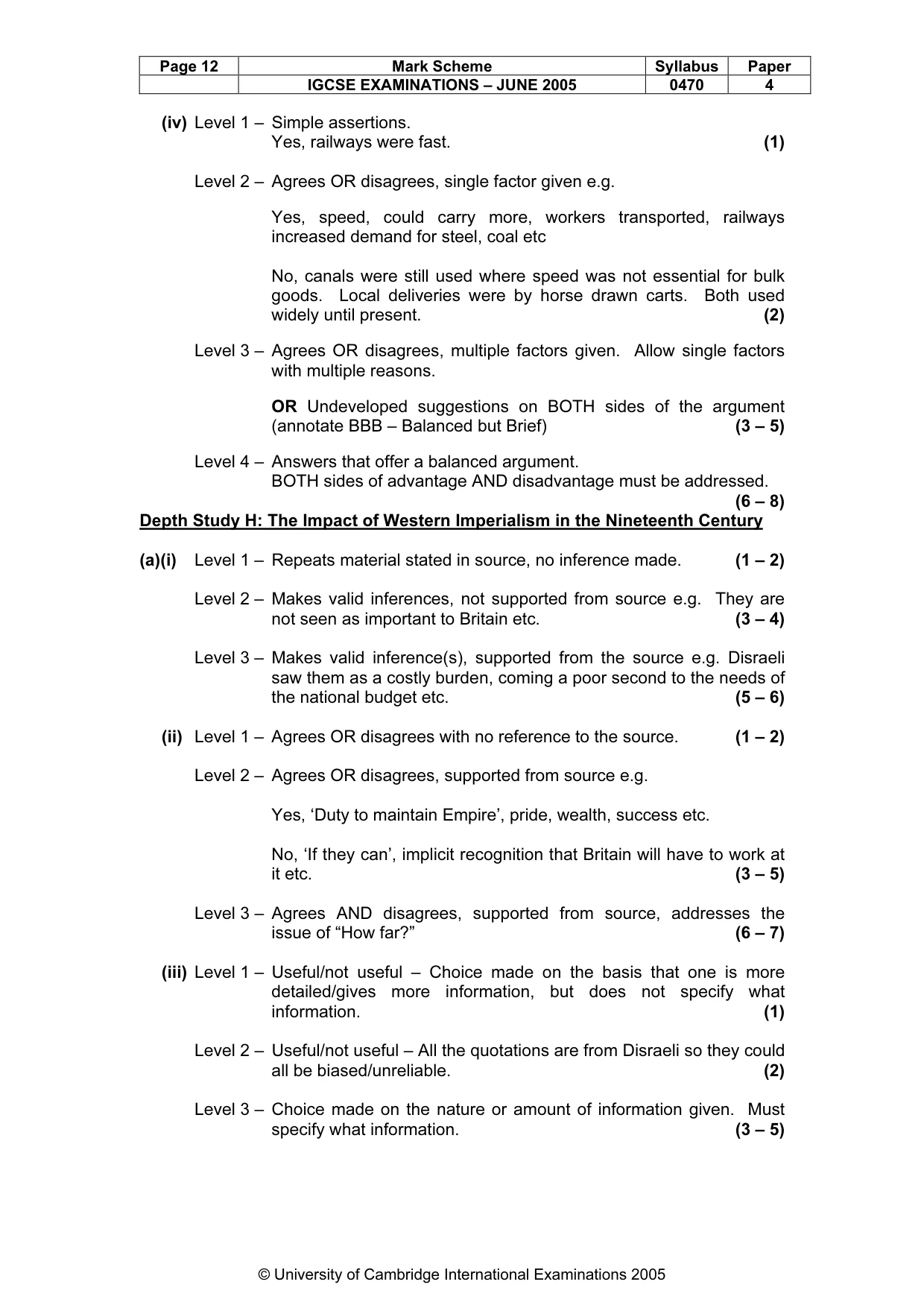 Mark scheme, page 15 of 16
