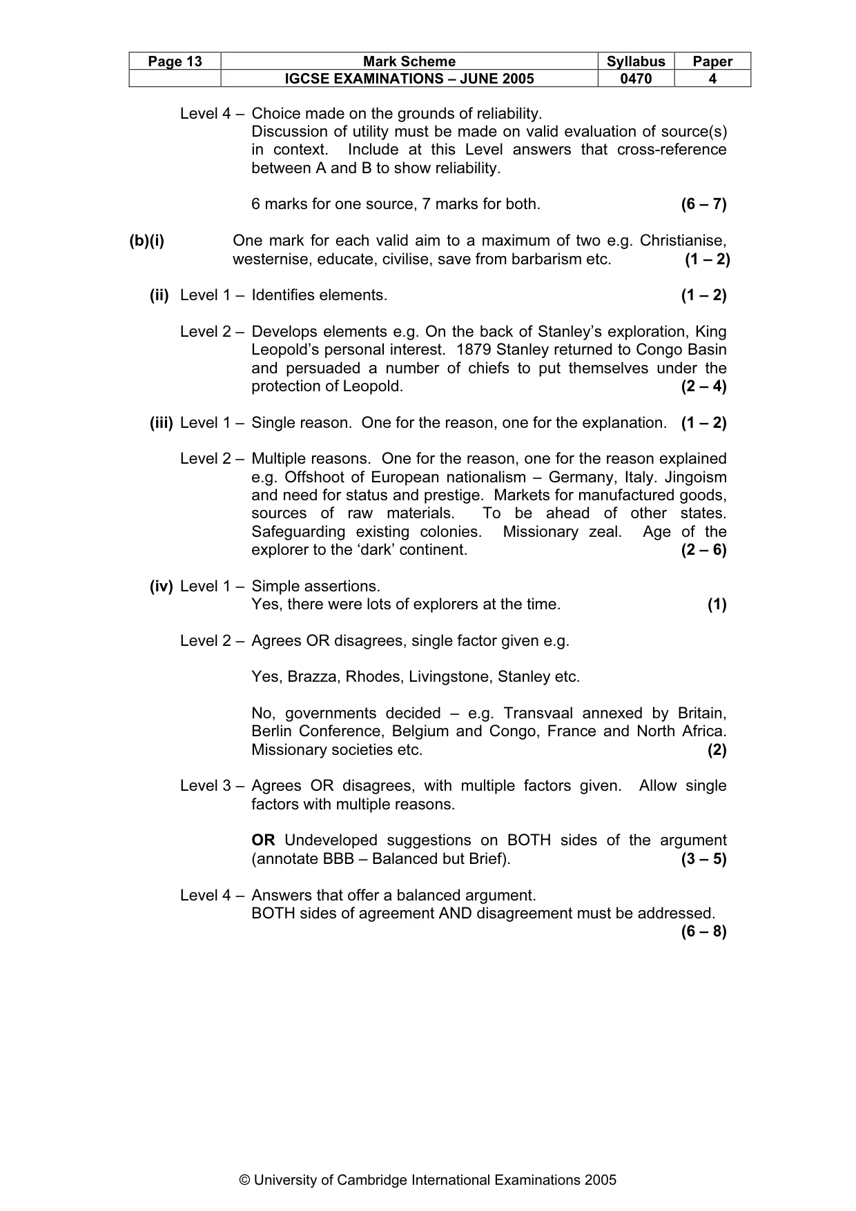 Mark scheme, page 16 of 16