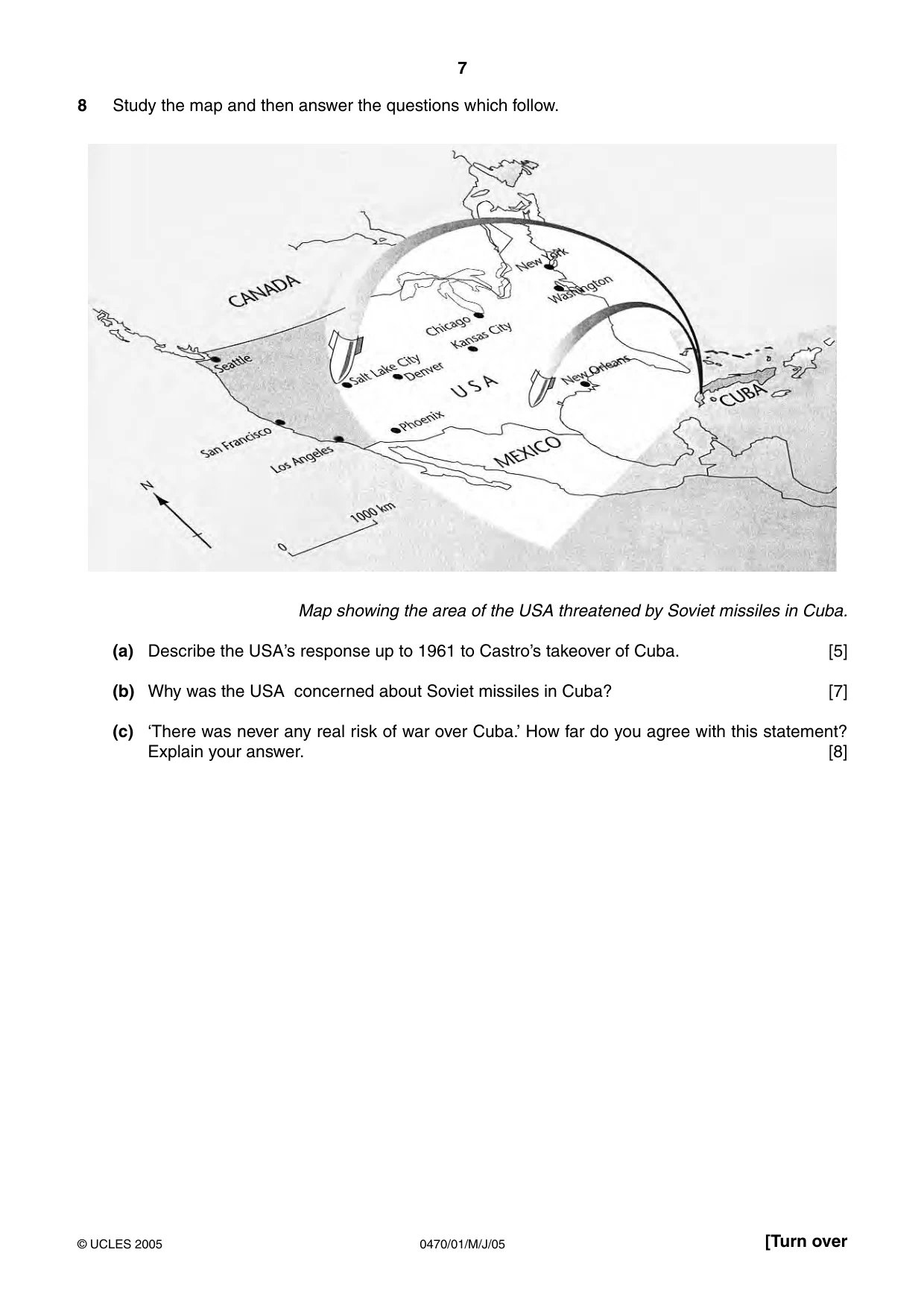 Cambridge IGCSE History 0470 2005 May/June Paper 1 · Variant 1 question paper, page 7 of 20
