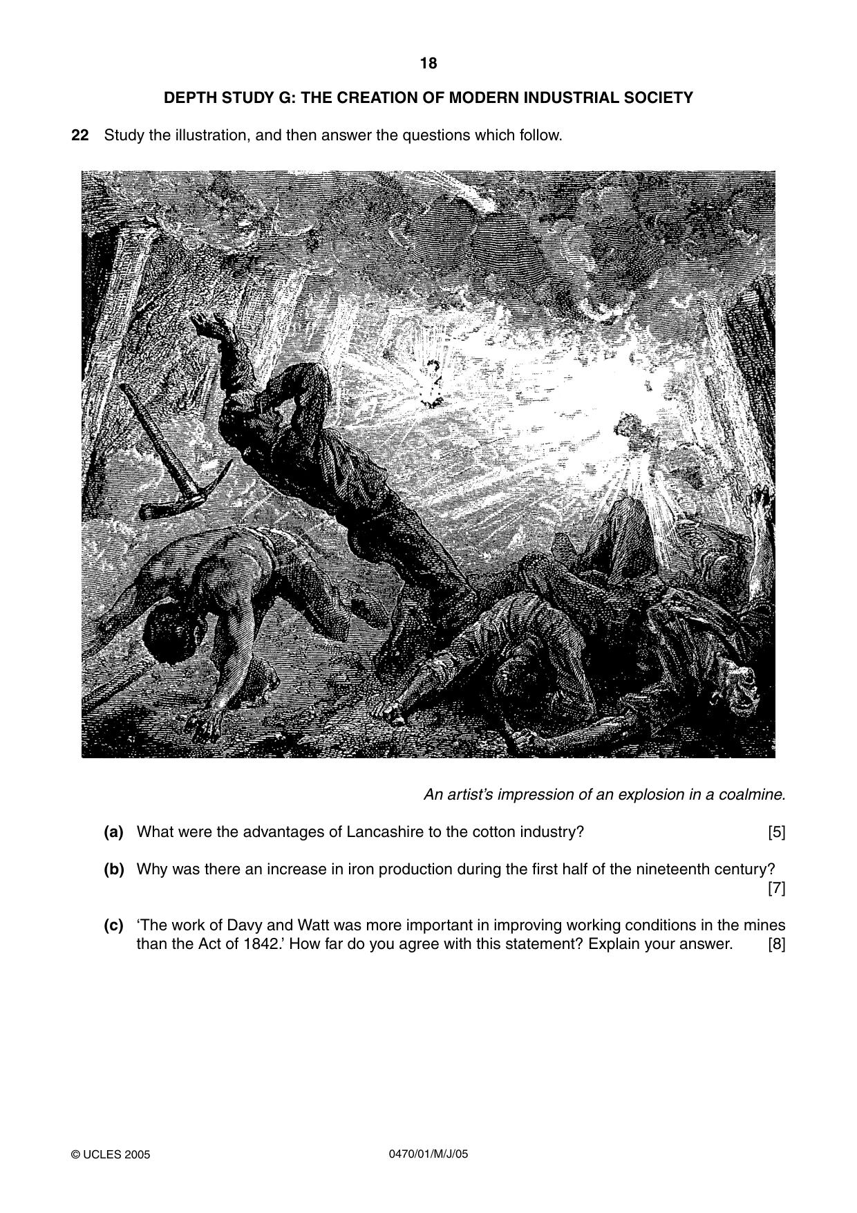 Cambridge IGCSE History 0470 2005 May/June Paper 1 · Variant 1 question paper, page 18 of 20