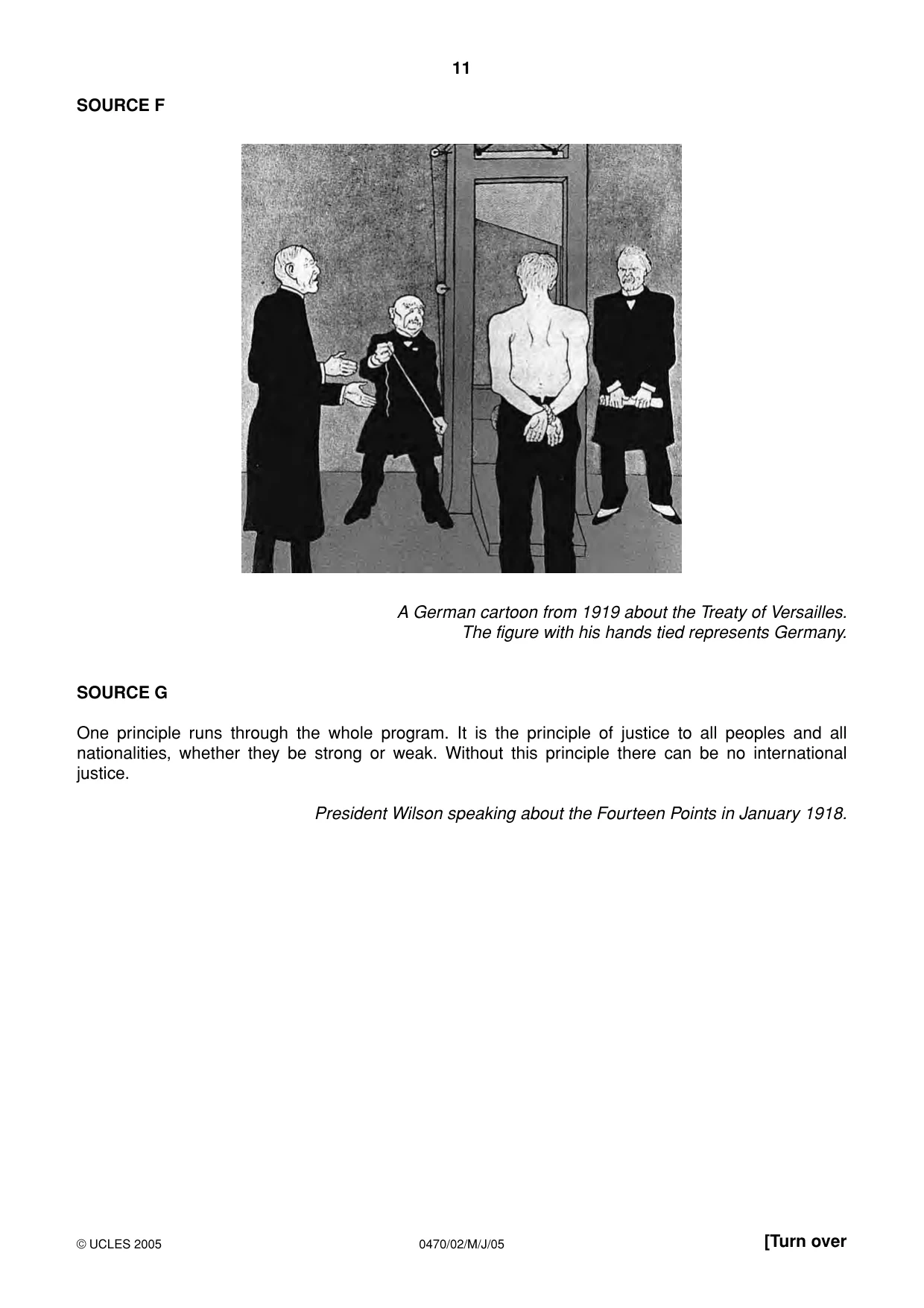 Cambridge IGCSE History 0470 2005 May/June Paper 2 · Variant 1 question paper, page 11 of 16