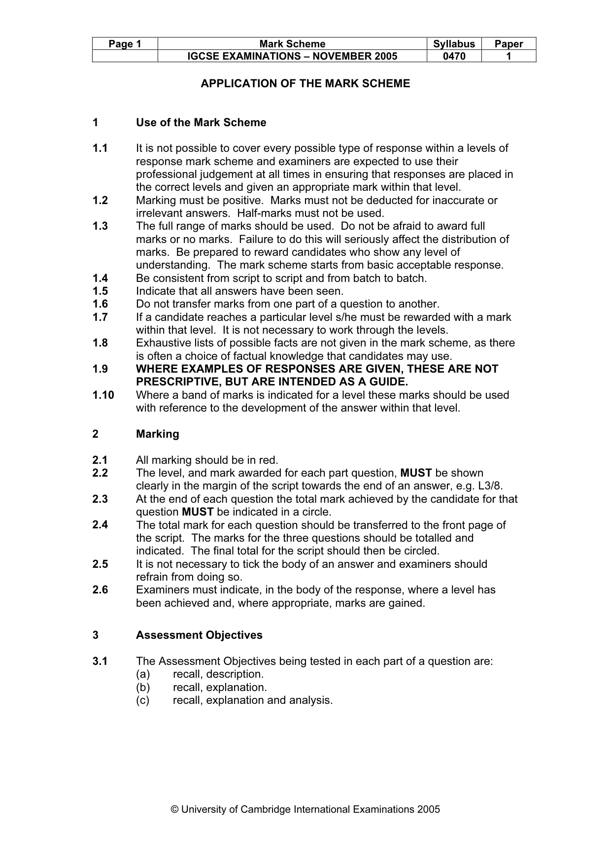 Mark scheme, page 2 of 53