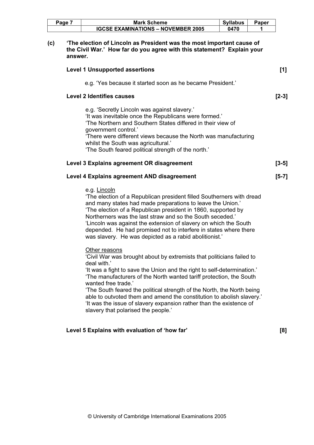 Mark scheme, page 8 of 53