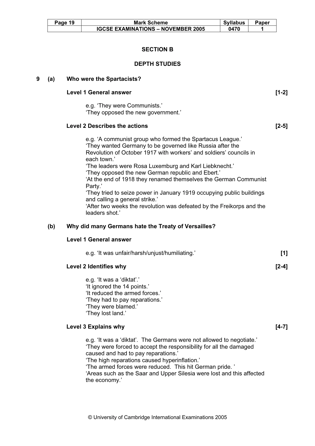 Mark scheme, page 20 of 53