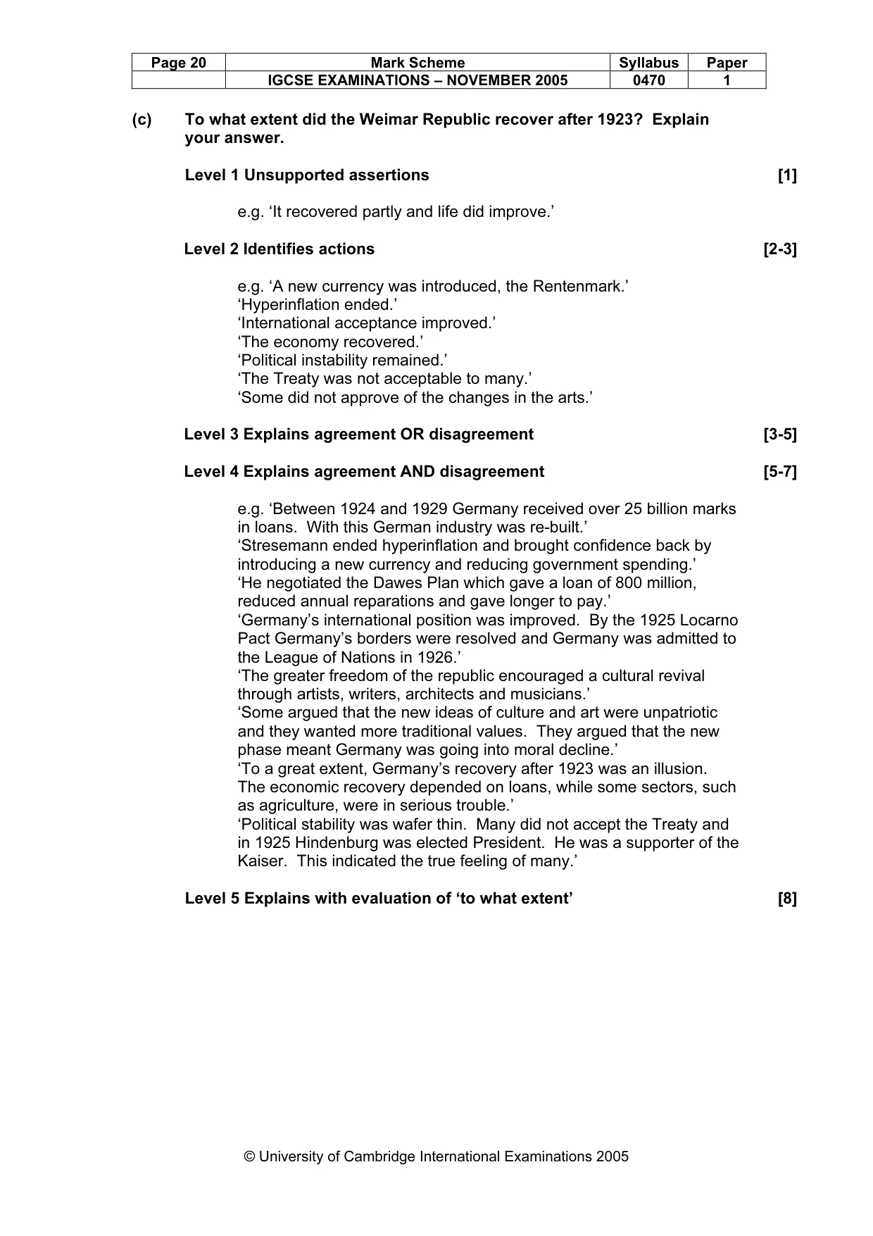 Mark scheme, page 21 of 53