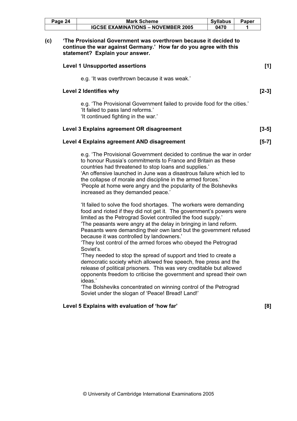 Mark scheme, page 25 of 53