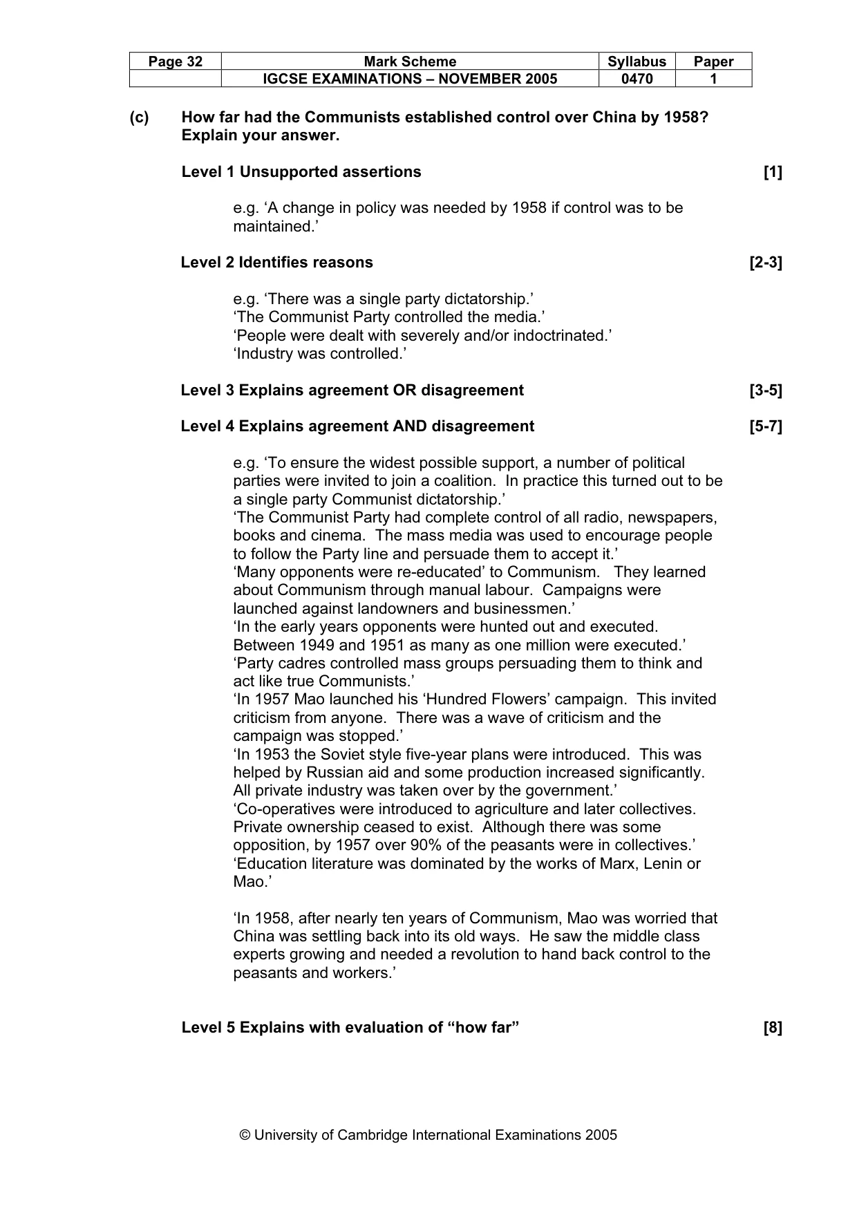 Mark scheme, page 33 of 53