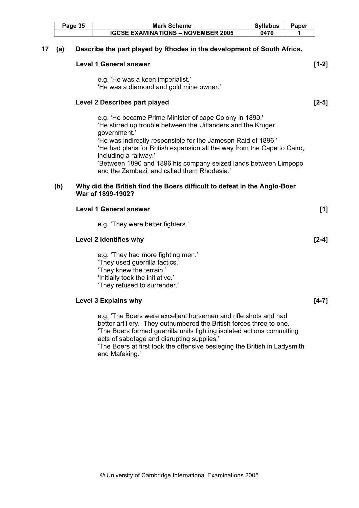 Mark scheme, page 36 of 53