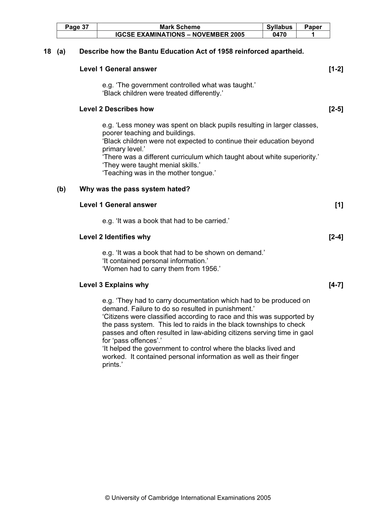 Mark scheme, page 38 of 53