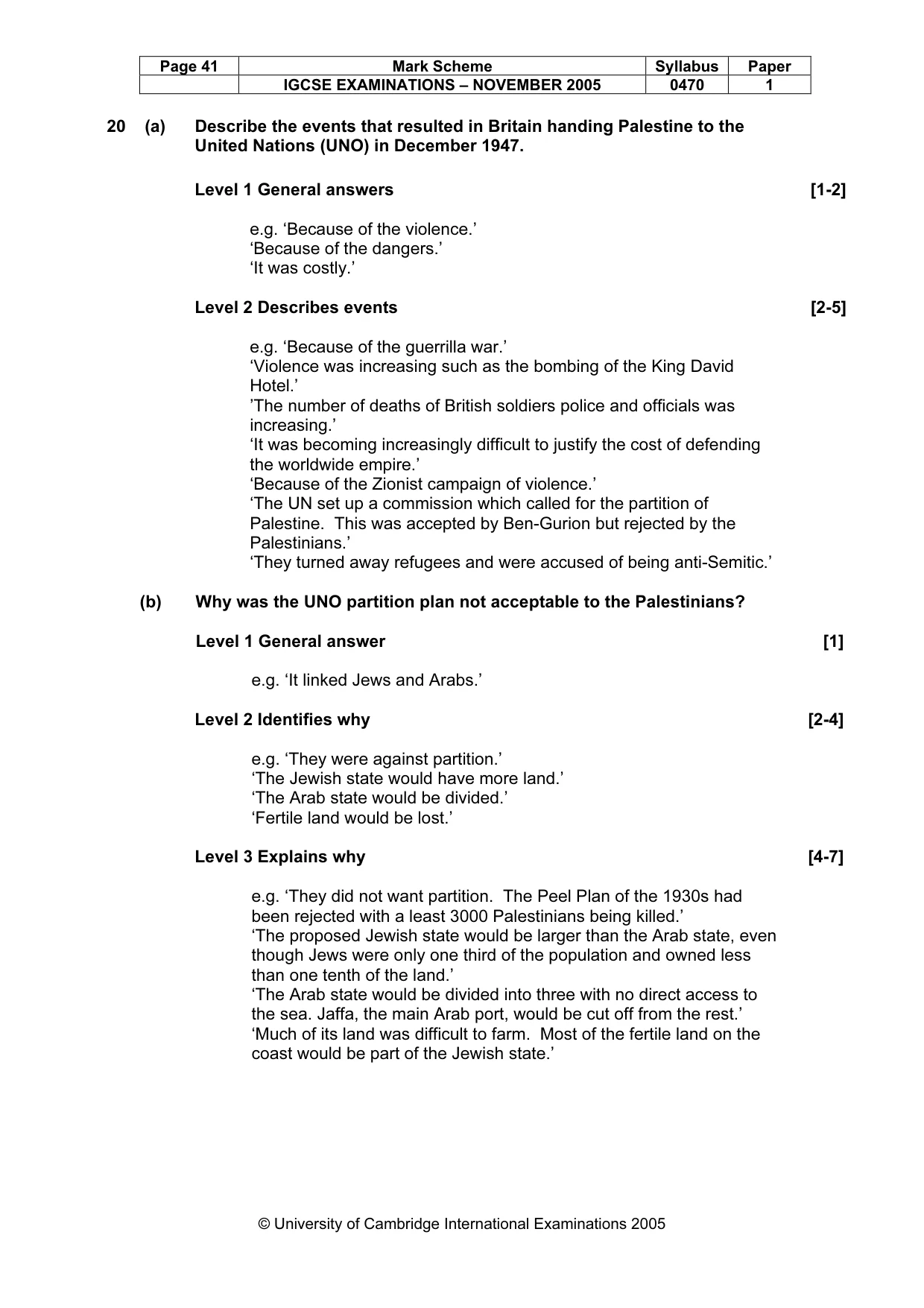 Mark scheme, page 42 of 53