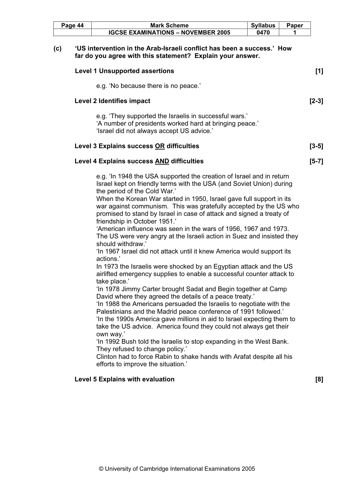 Mark scheme, page 45 of 53