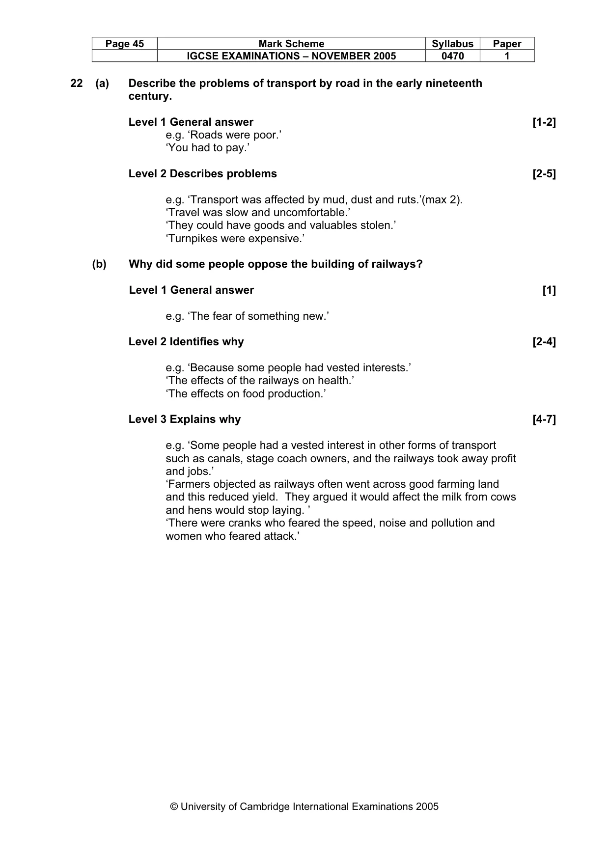 Mark scheme, page 46 of 53