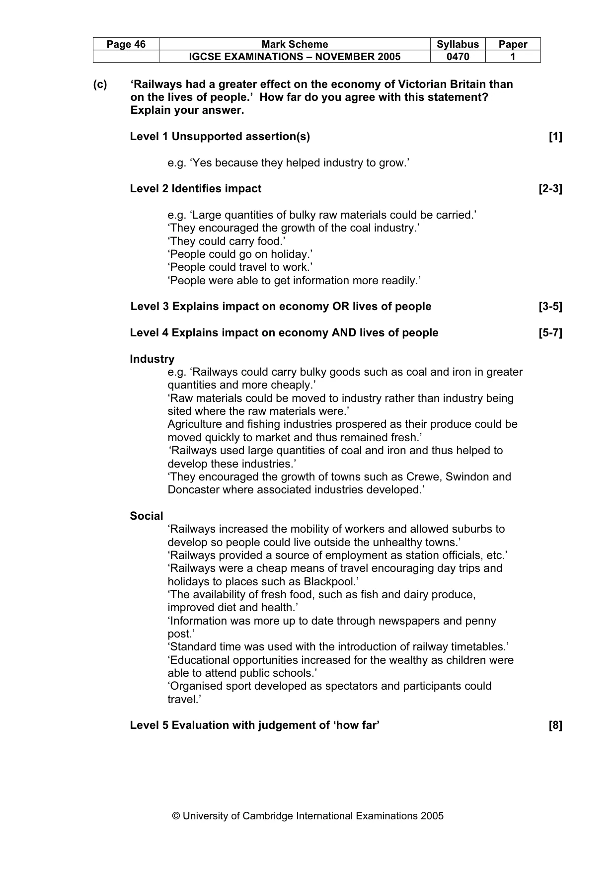 Mark scheme, page 47 of 53