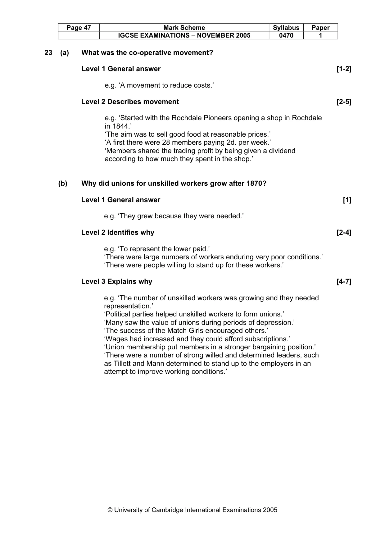 Mark scheme, page 48 of 53