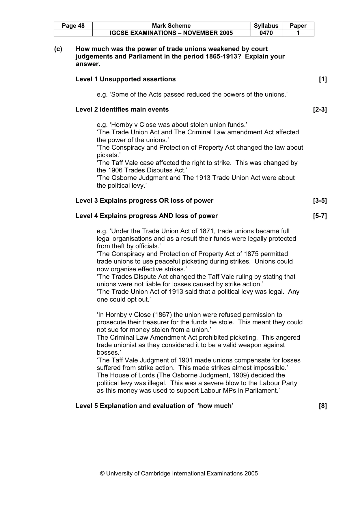 Mark scheme, page 49 of 53