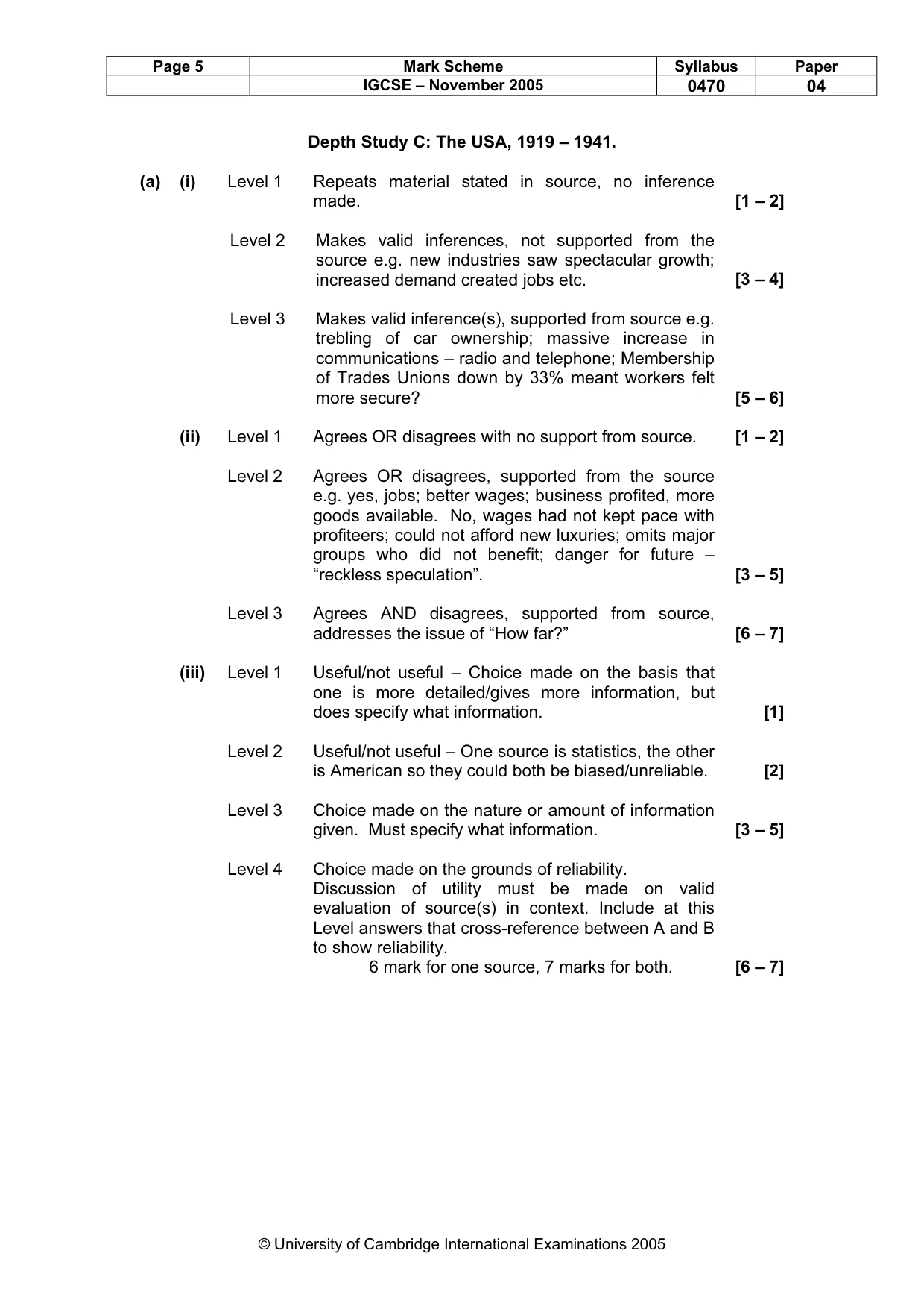 Mark scheme, page 6 of 17