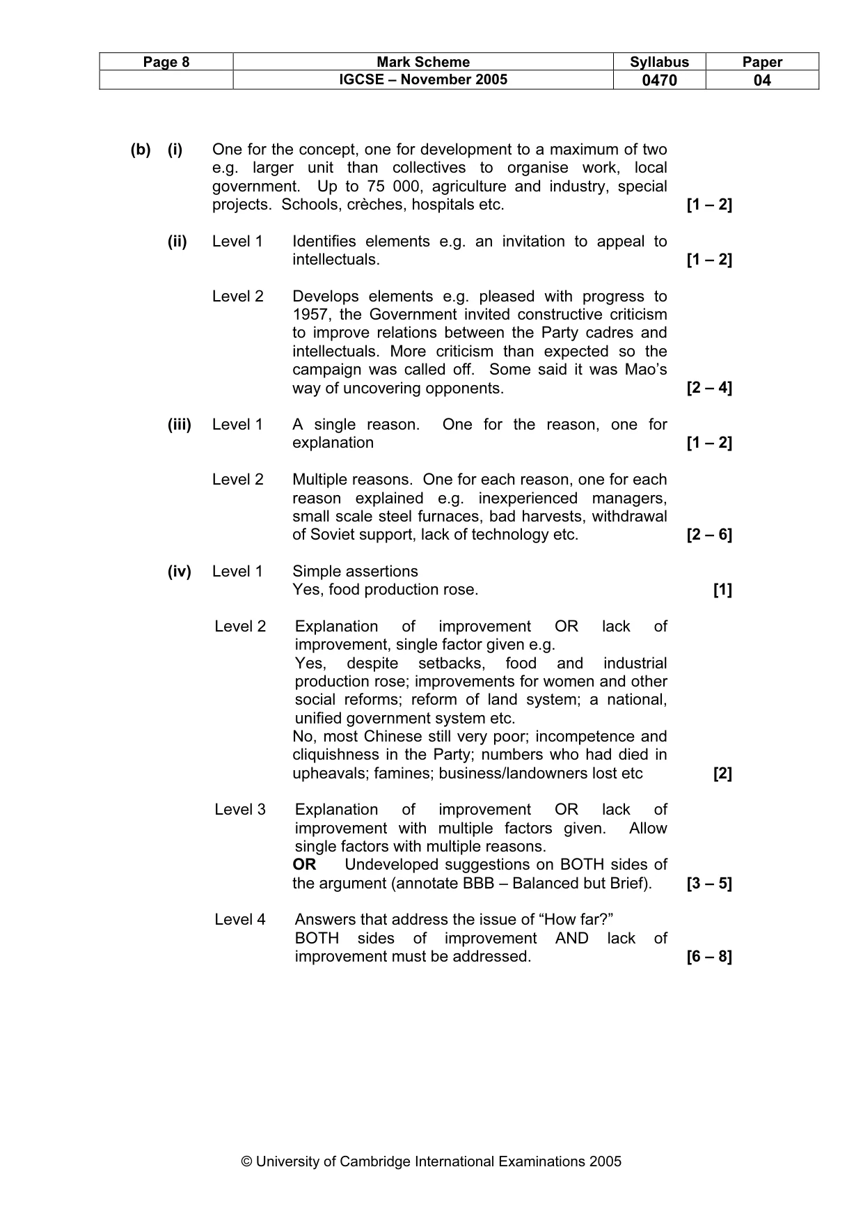 Mark scheme, page 9 of 17