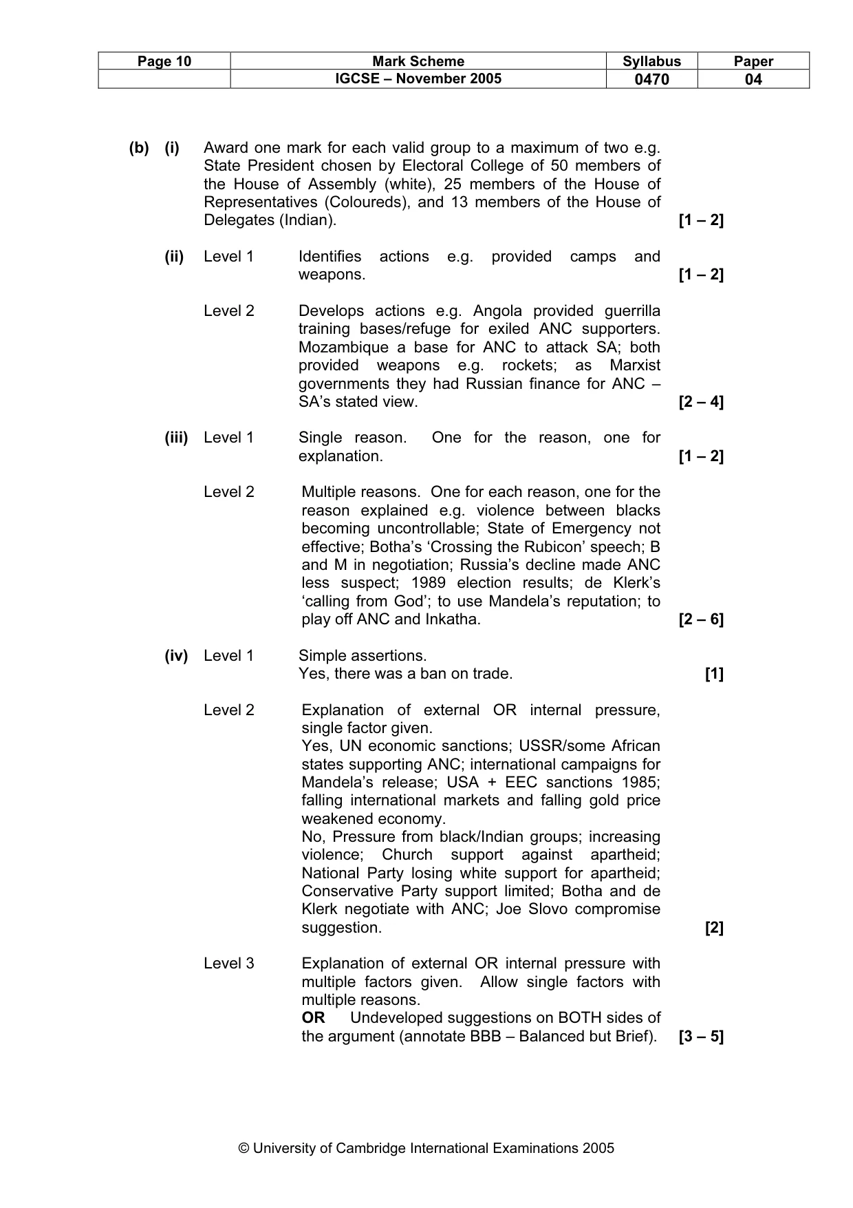 Mark scheme, page 11 of 17